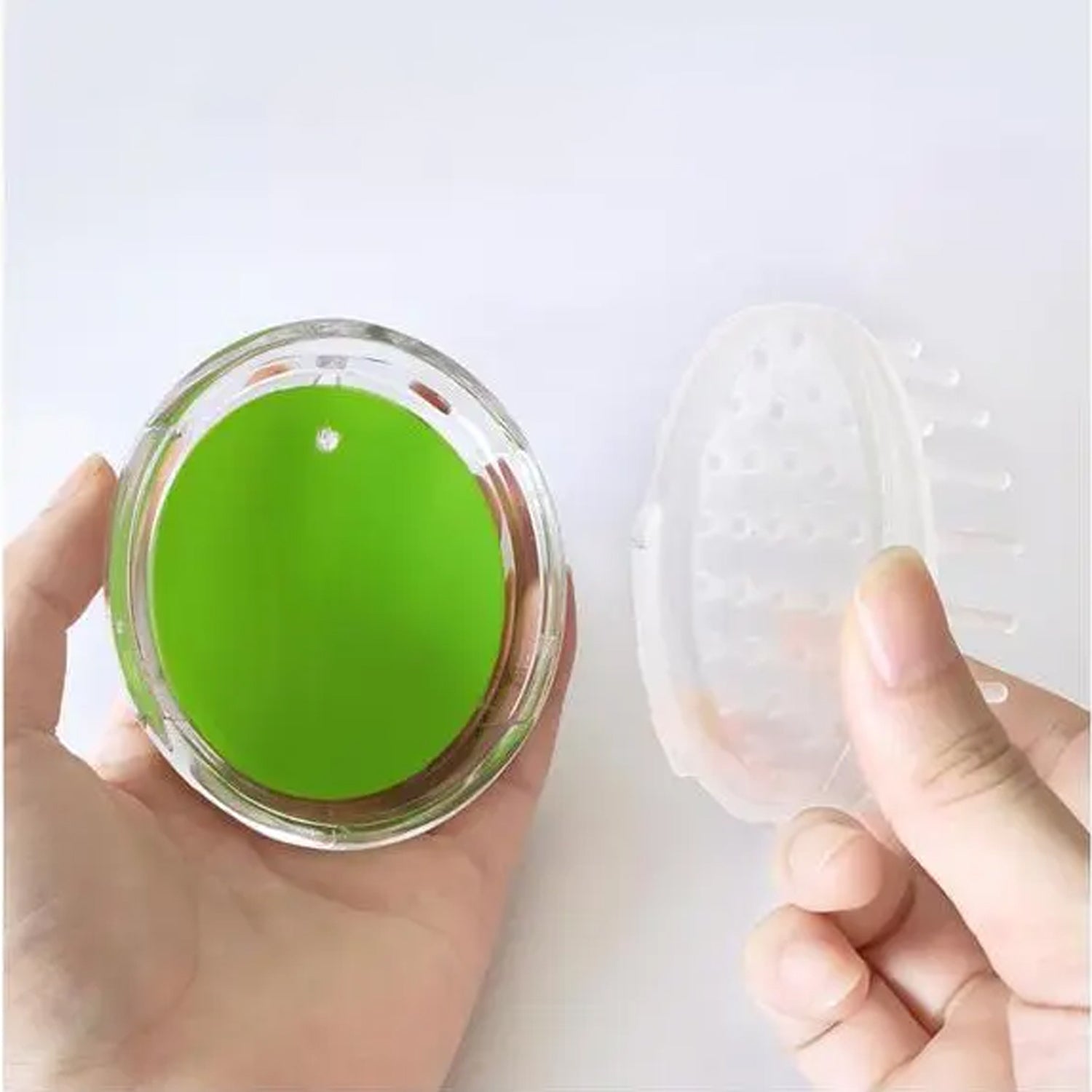 Silicone Head Massager used in all kinds of places like household and official places for unisexual use over head massage and all. - Bhavnagar Deodap