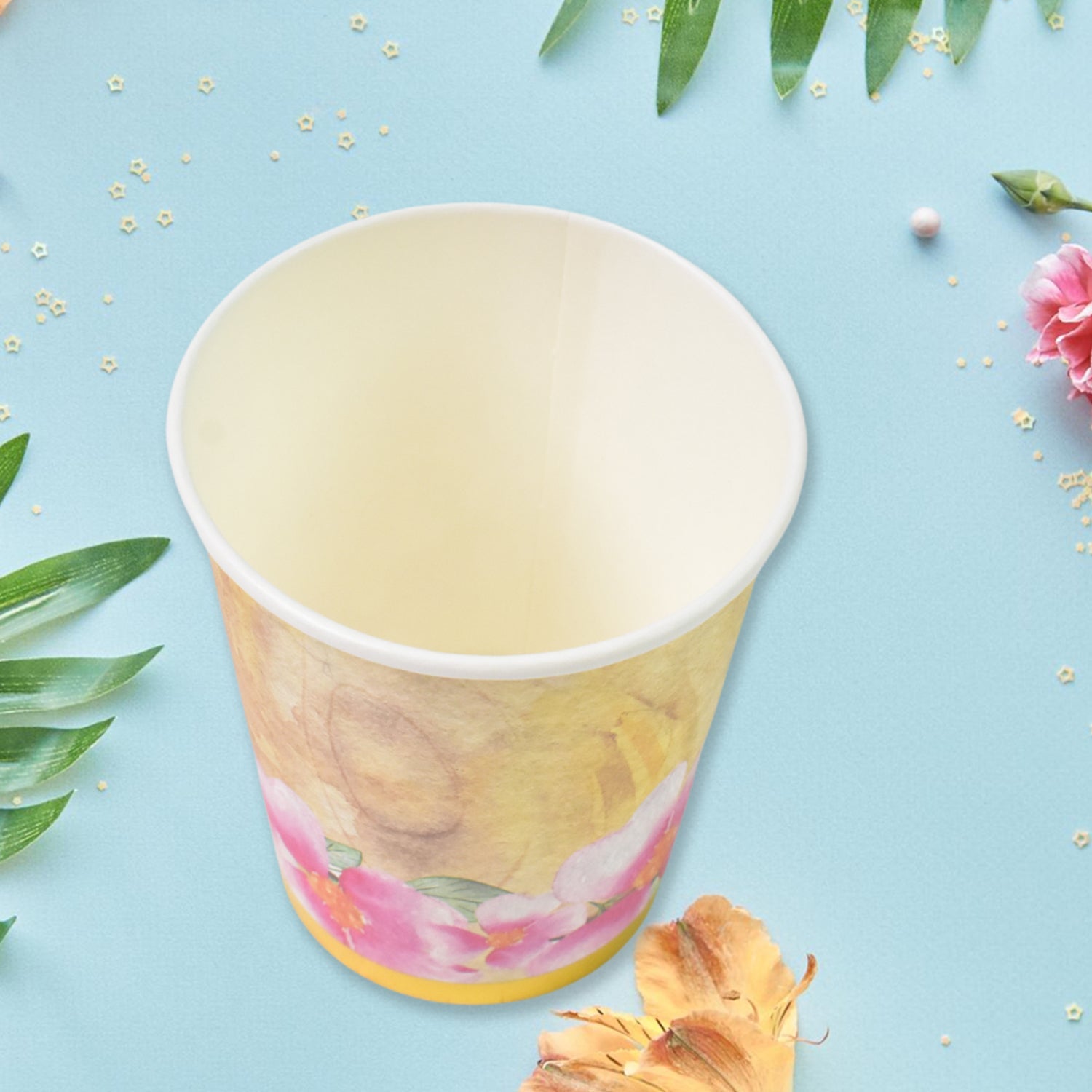 Disposable Paper Cups, Disposable Tea, Coffee Cups (24 Pcs Set / Mix Color & Design) - Bhavnagar Deodap