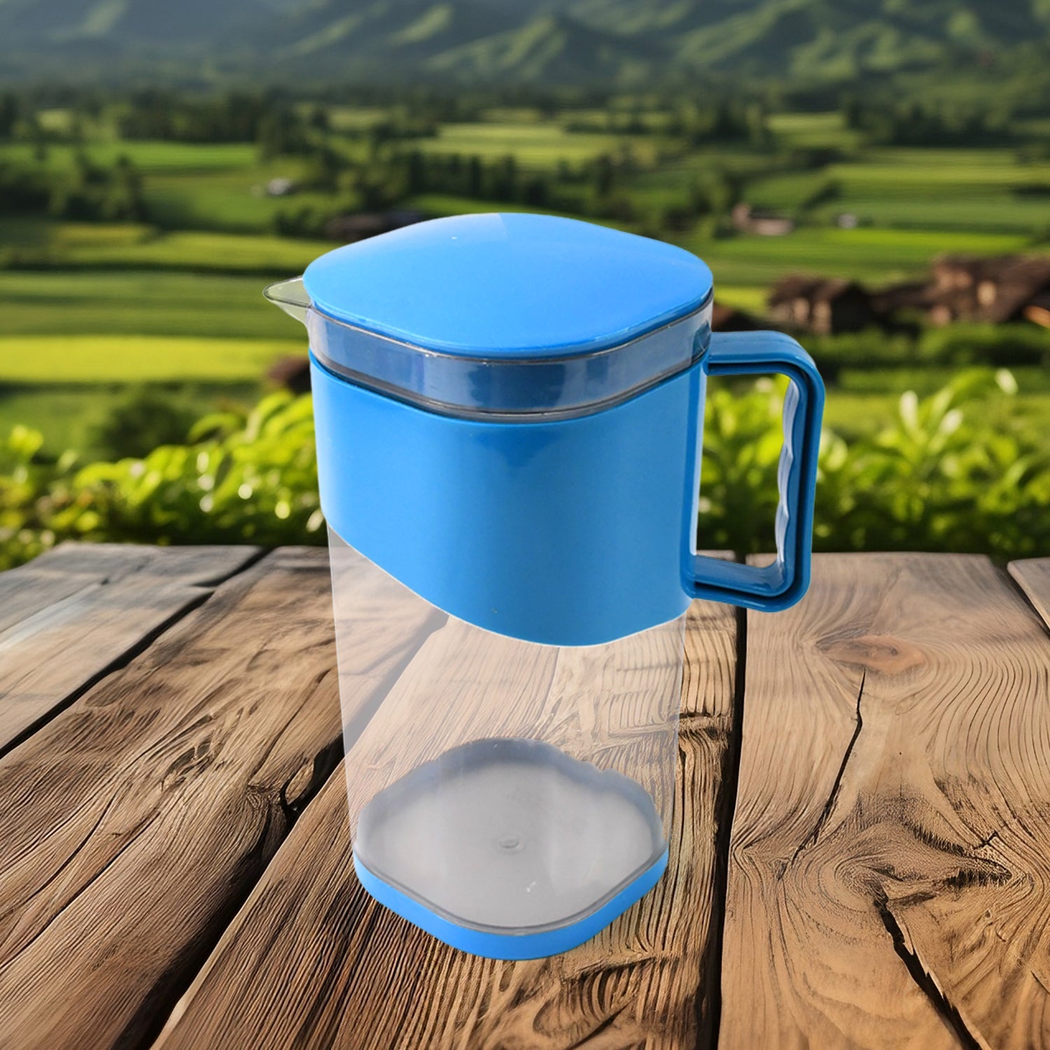 BPA-Free Plastic Water & Juice Jug with Lid and Handle