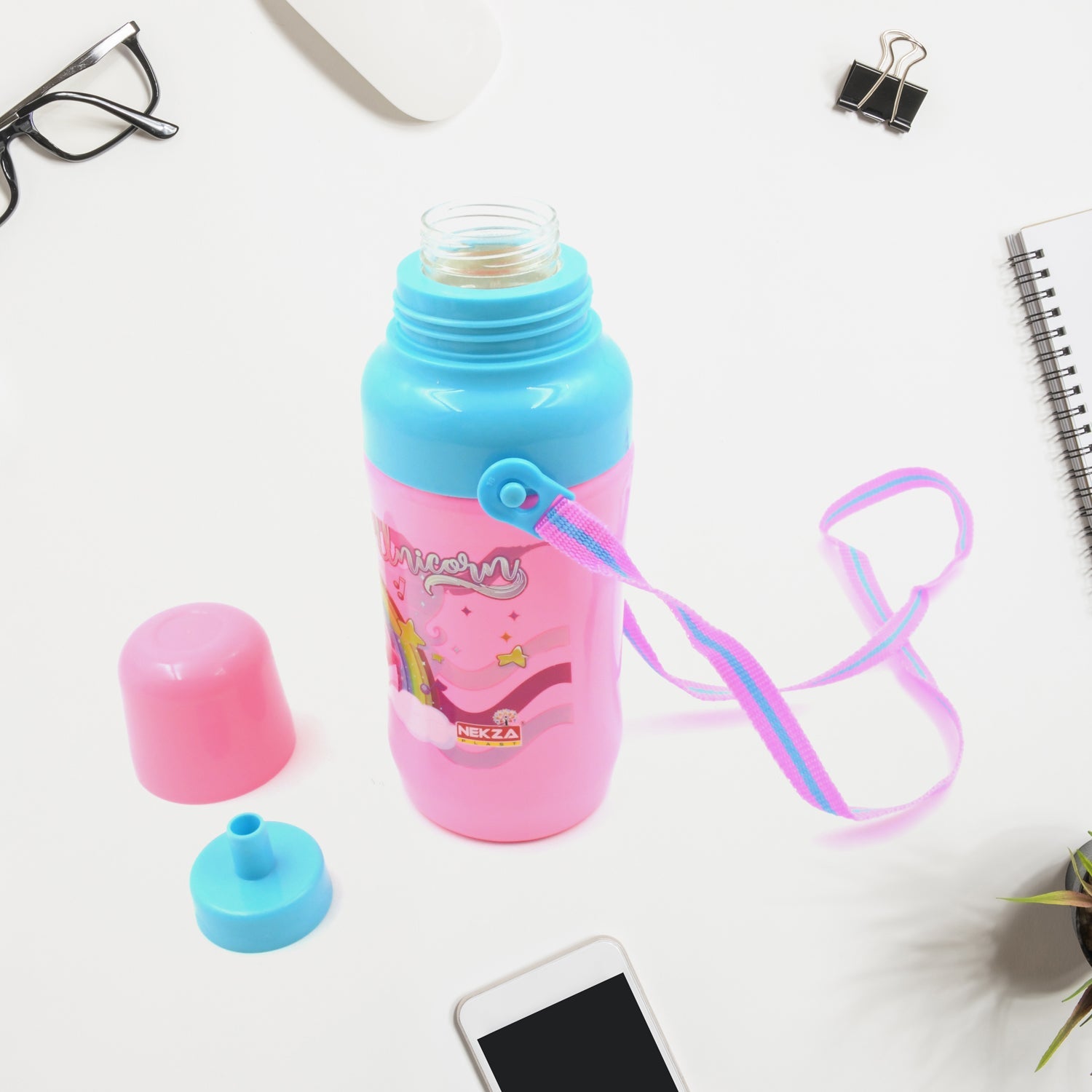 500ml Insulated Sports Water Bottle with Dori & Straw: Leakproof, BPA-Free, Kids - Bhavnagar Deodap