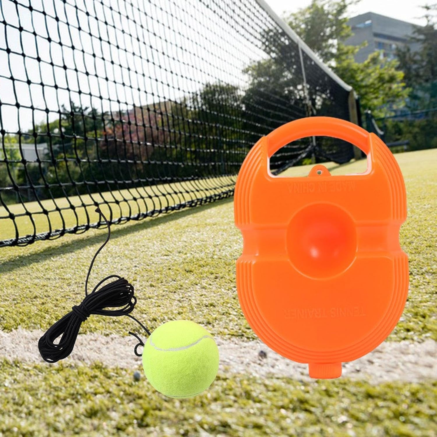 Tennis Trainer Rebound Ball with String, Convenient Tennis Training Gear, Tennis Practice Device Base for Kids Adults - Bhavnagar Deodap