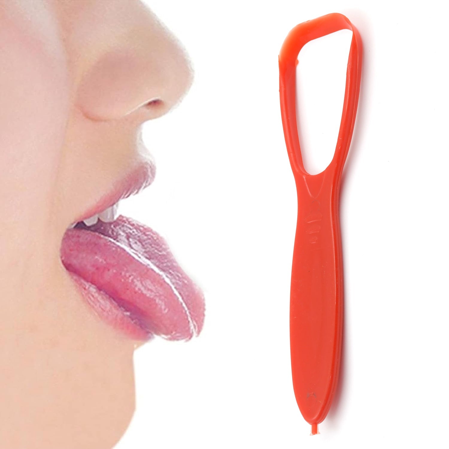 Improved Taste Plastic With Handle Tongue Cleaner (1 Pc ) - Bhavnagar Deodap