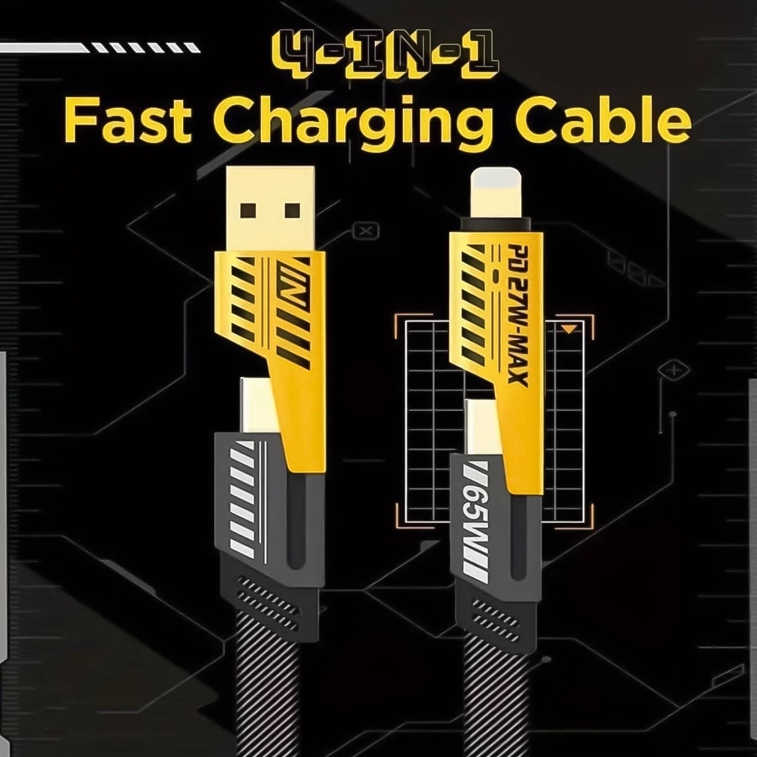 4 in 1 Charging Cable 65W Cable (1 Pc) - Bhavnagar Deodap