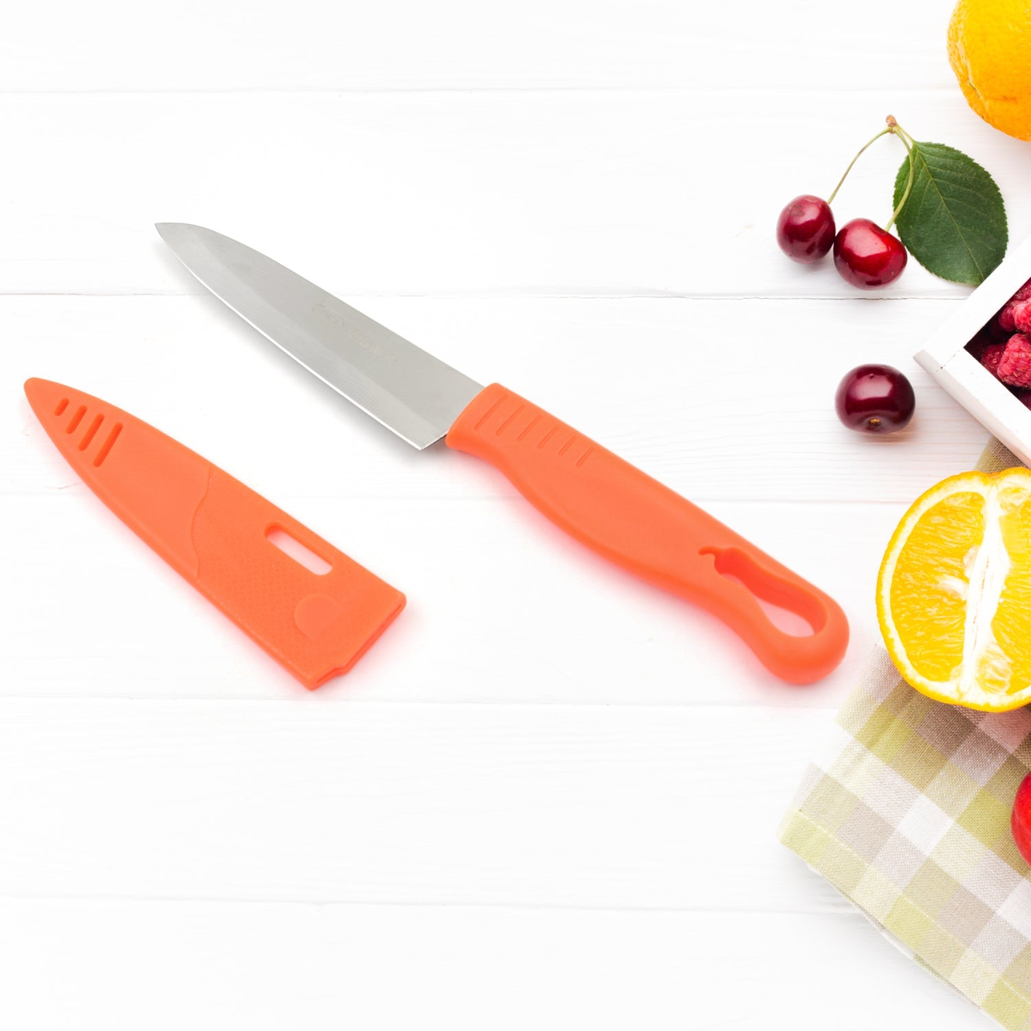 Stainless Steel Knife For Kitchen Use, Knife Set, Knife & Non-Slip Handle With Blade Cover Knife, Fruit, Vegetable,Knife Set (1 Pc) - Bhavnagar Deodap