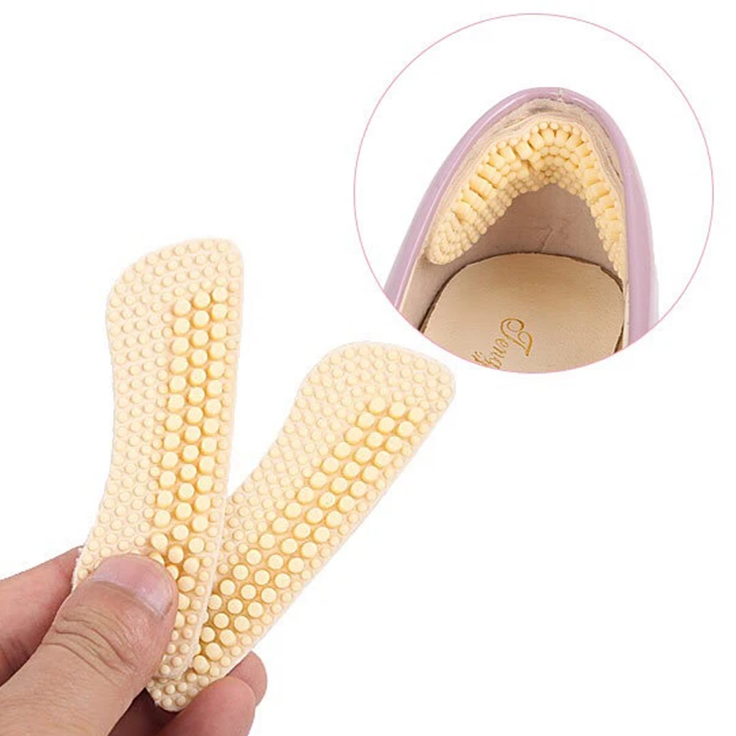 Women High Heel Pads 4D Non-Slip Massage Shoe Pads Shoe Heel Cushions Adhesive Pad (3 Pair) - Bhavnagar Deodap