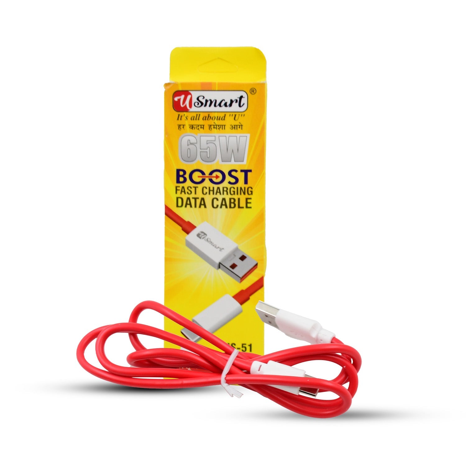 Type C data cable Fast Charging Data Cable (1000 MM / 65W / 1 Pc) - Bhavnagar Deodap