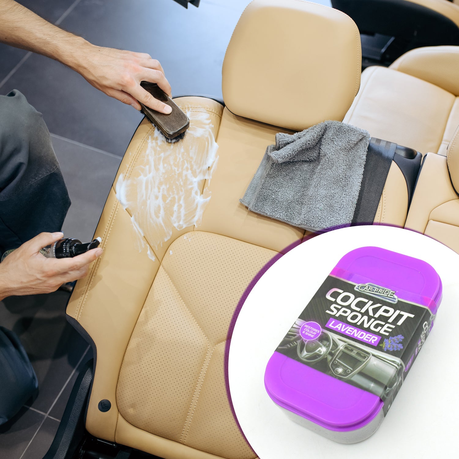 Cockpit Sponge - Polishing Sponge Cleaning Sponge Foam Perfect for Car Polish, Dust Cleaner Car Accessories for Women Men Car Cleaning Supplies Auto Detailing Tools, Sponge Perfect for Car Polish, Paint Care, Washing (1 Pc) - Bhavnagar Deodap