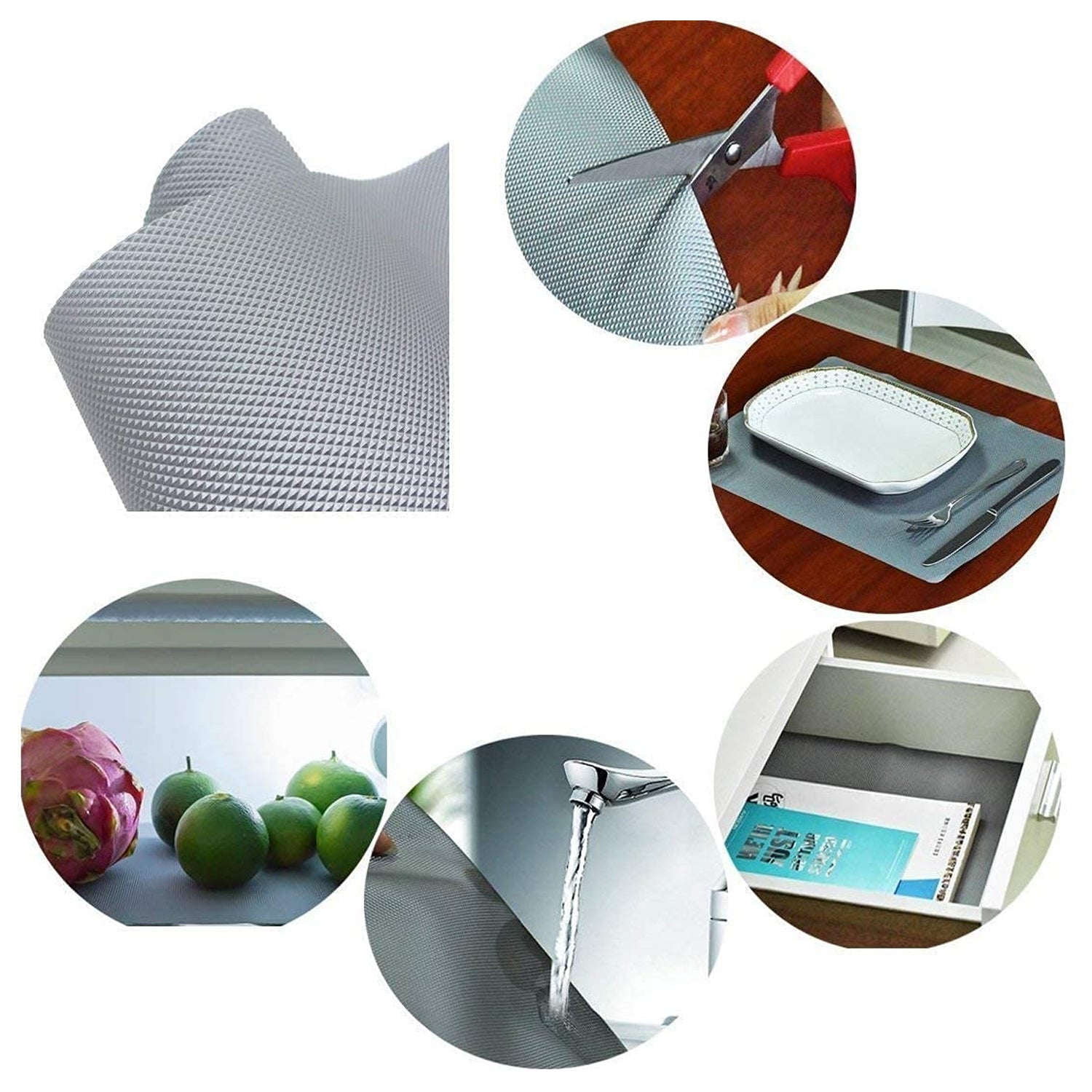 Multipurpose Anti-Slip Mat Liner Roll for Kitchen, Bathroom, Fridge & Shelves (45cmx3m) - Bhavnagar Deodap