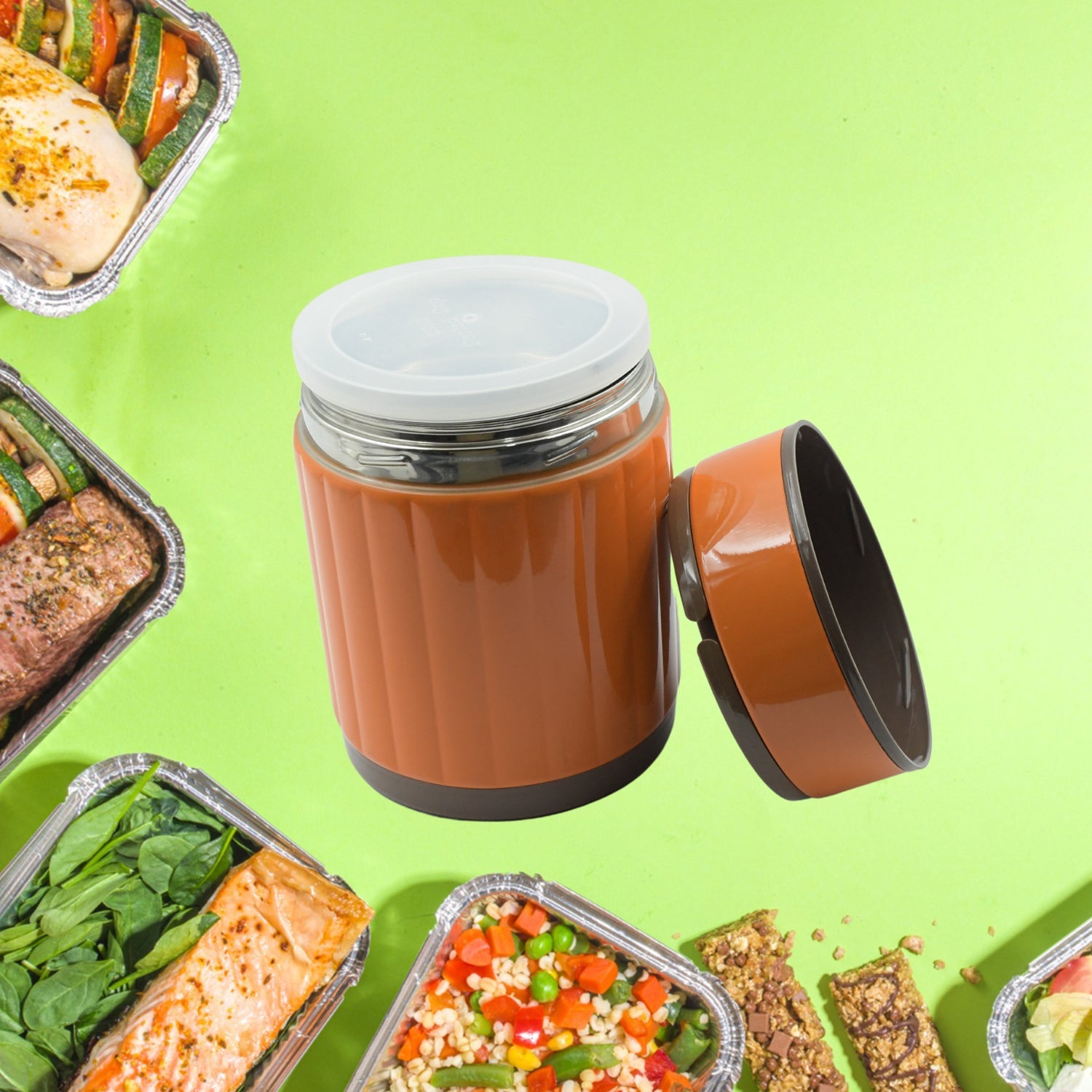 Leak-proof Thermos Flask For Hot Food, Warm Soup Cup, Vacuum Insulated Lunch Box, Food Box for Thermal Container For Food Stainless Steel - Bhavnagar Deodap