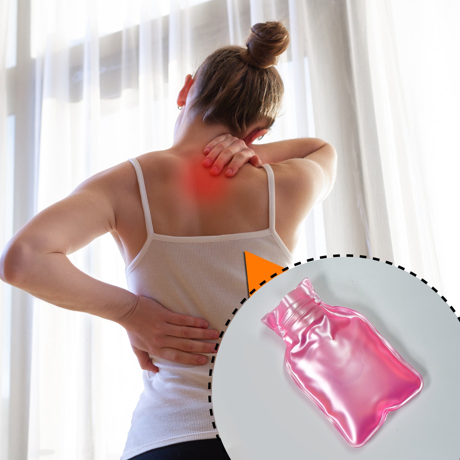 Simple Pink small Hot Water Bag with Cover for Pain Relief, Neck, Shoulder Pain and Hand, Feet Warmer, Menstrual Cramps. - Bhavnagar Deodap