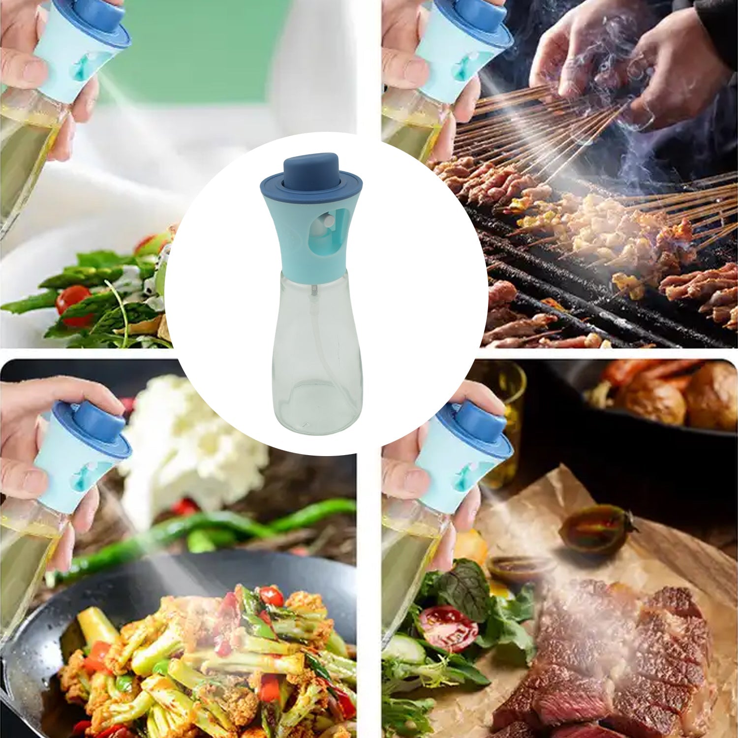 Oil Dispenser Bottle, Oil and Vinegar Cruet, Oil Sprayer Dispenser, Olive Oil Dispenser 200 ml Mist Oil Spray Bottle for Cooking with Plastic - Bhavnagar Deodap