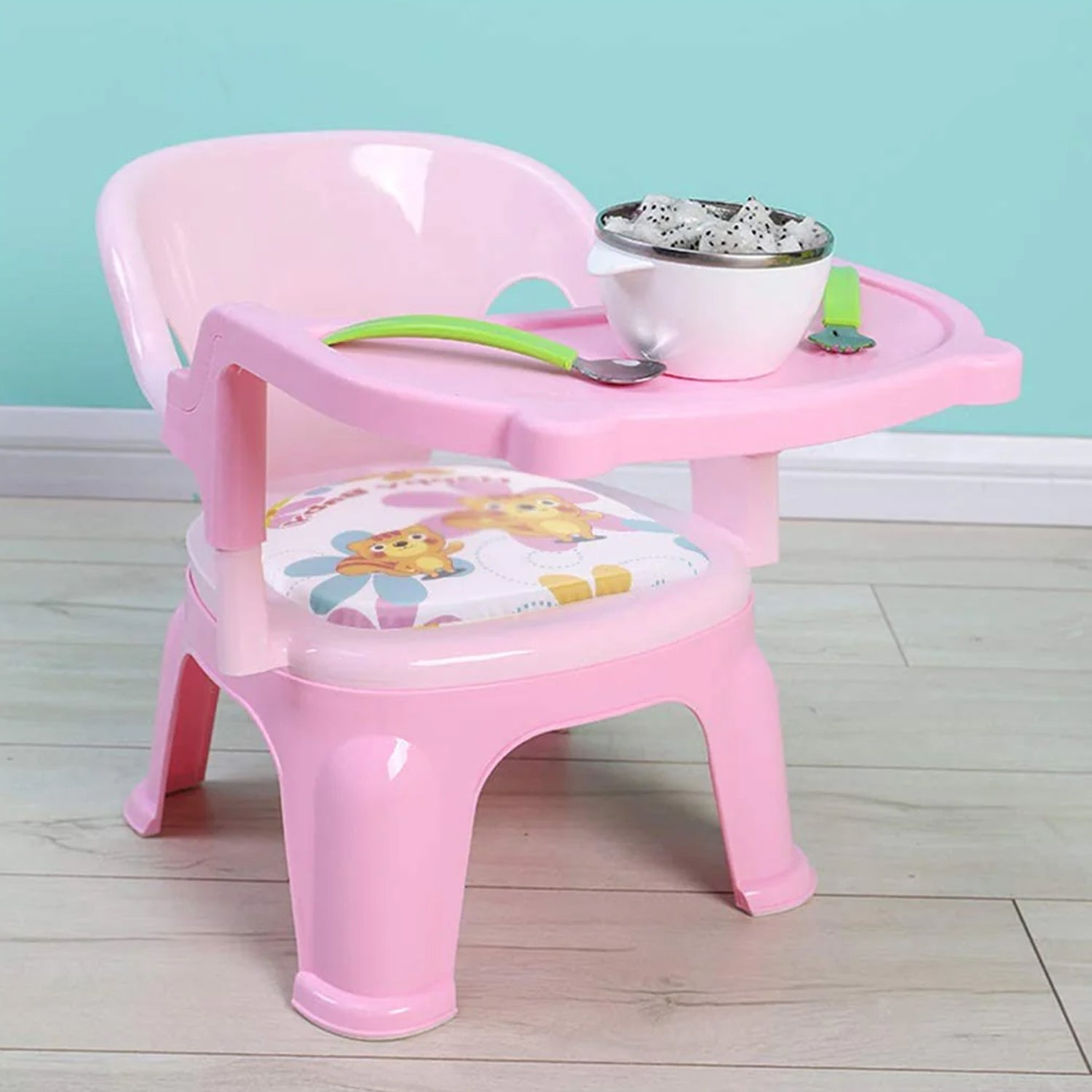 Baby Chair, with Tray Strong and Durable Plastic Chair for Kids/Plastic School Study Chair/Feeding Chair for Kids, Portable High Chair for Kids - Bhavnagar Deodap