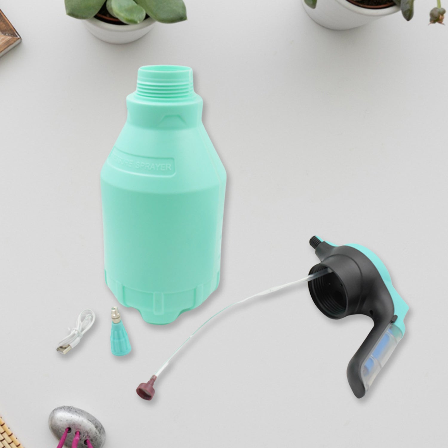 Electric Spray Bottle 3L Garden Sprayer Automatic Watering Can Rechargeable Battery Powered Sprayer For Garden Fertilizing (1Pc 3Ltr.) - Bhavnagar Deodap