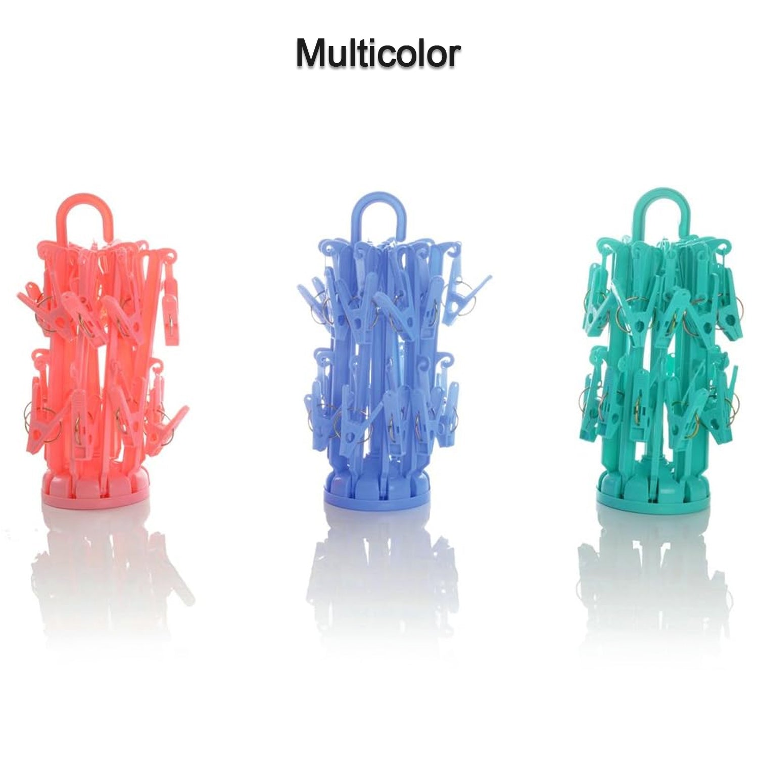 Plastic Foldable Underwear Hanging Dryer Clothes Clips Hanger Drying Rack, Clothes Hangers with 16 Clips, Clip Hanger Drip Hanger for Drying Underwear, Baby Clothes, Socks, Bras, Towel, Cloth Diapers, Gloves - Bhavnagar Deodap