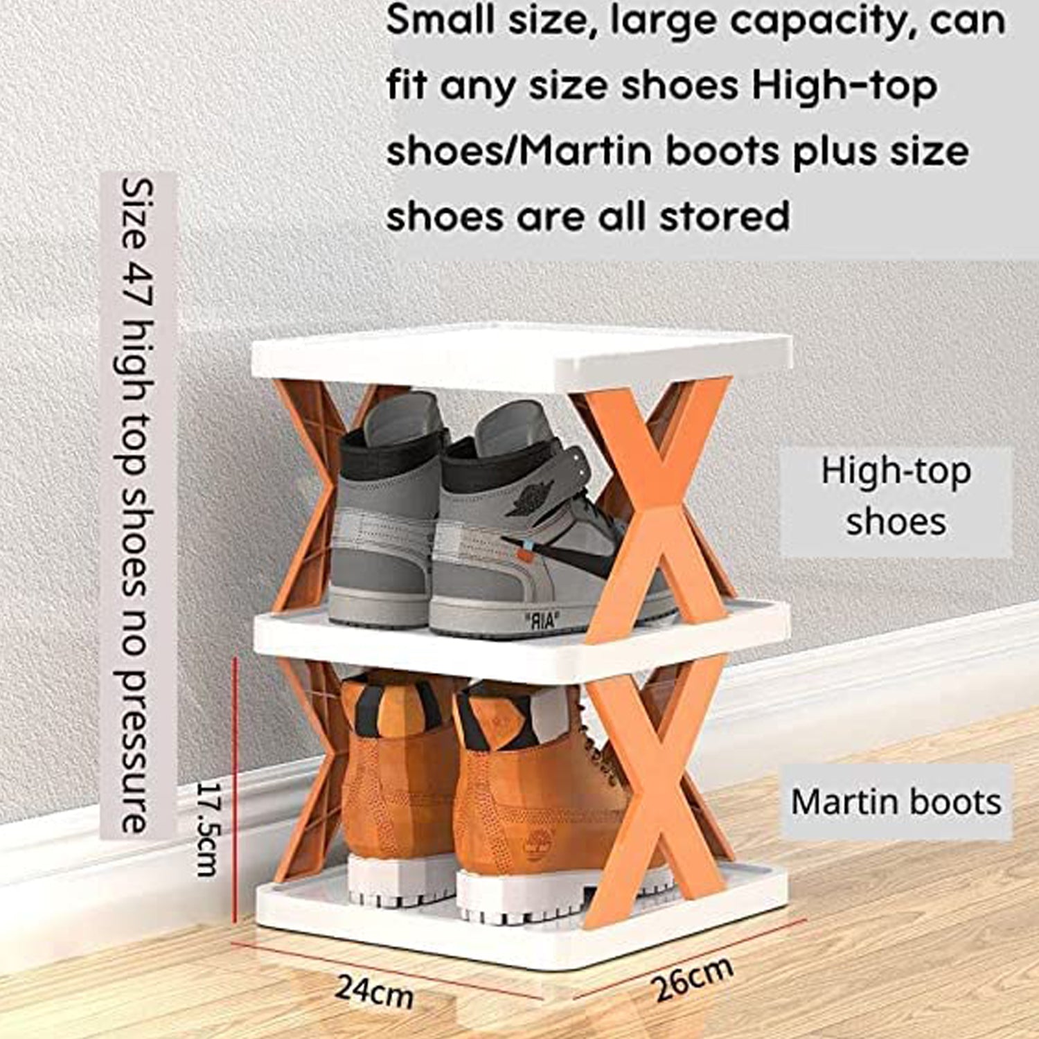 6 LAYER SHOE RACK DESIGN LIGHTWEIGHT ADJUSTABLE PLASTIC FOLDABLE SHOE CABINET STORAGE PORTABLE FOLDING SPACE SAVING SHOE ORGANIZER HOME AND OFFICE - Bhavnagar Deodap