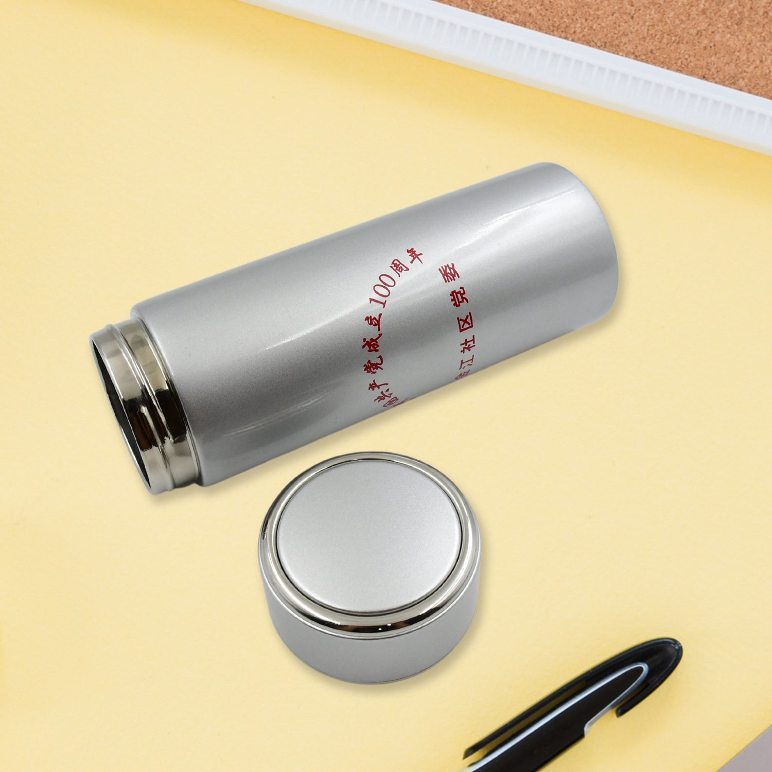 Vacuum Insulated Stainless Steel Flask, Water Beverage Travel Bottle, BPA Free, Leakproof, Portable For office / Gym / School (1 Pc / 350 ML) - Bhavnagar Deodap