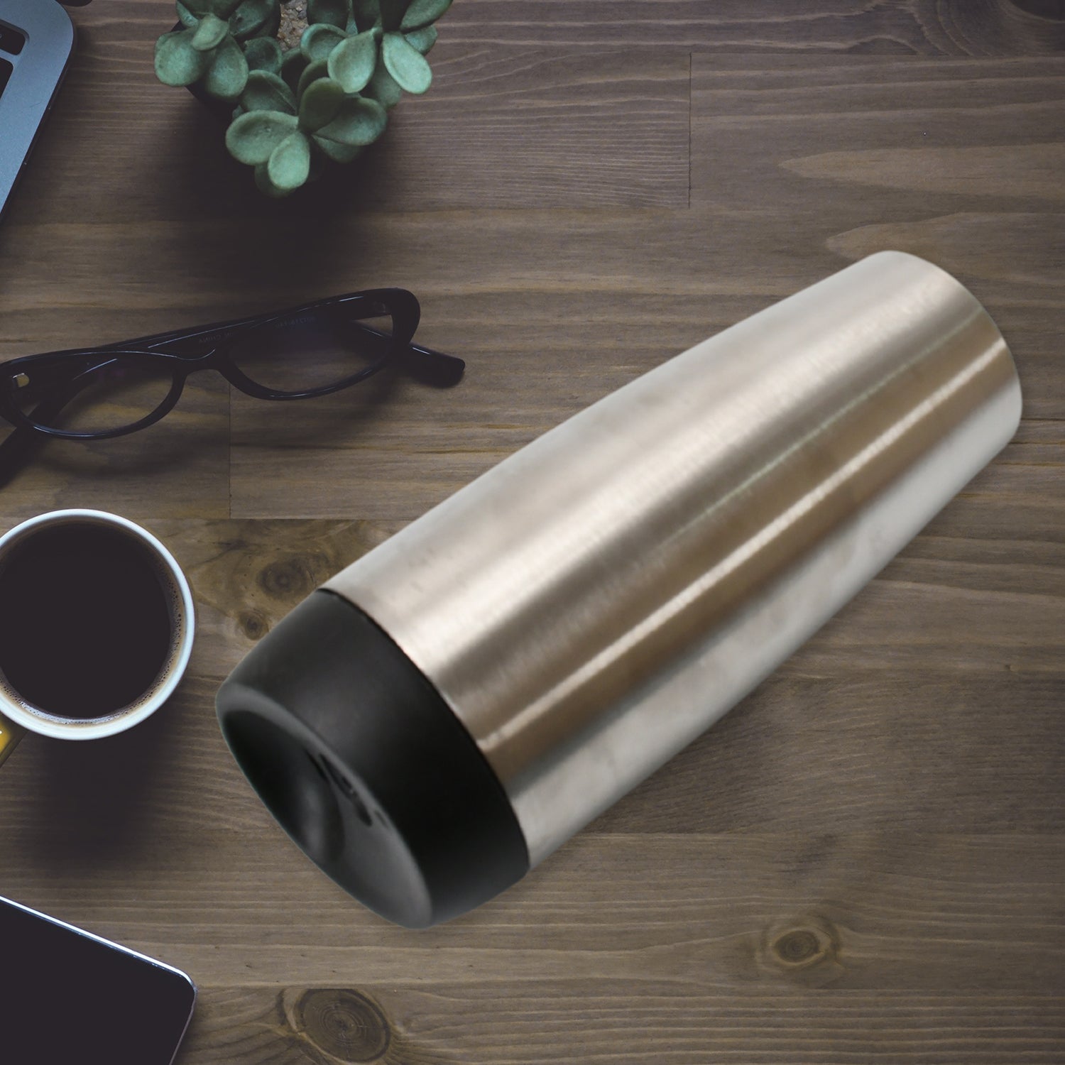 Stainless Steel Vacuum Insulated Coffee Cups Double Walled Travel Mug, Car Coffee Mug with Leak Proof Lid Reusable Thermal Cup for Hot Cold Drinks Coffee, Tea (850ML Approx) - Bhavnagar Deodap