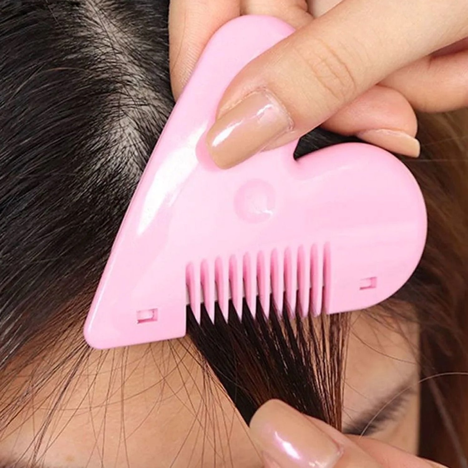 Heart Shape Plastic Hair Cutting Scissors for Baby Girls Lightweight Portable Hair Thinning Double‑Edge Stainless Steel Convenient for Hair Cutting for Hair Thinning (1 Pc ) - Bhavnagar Deodap