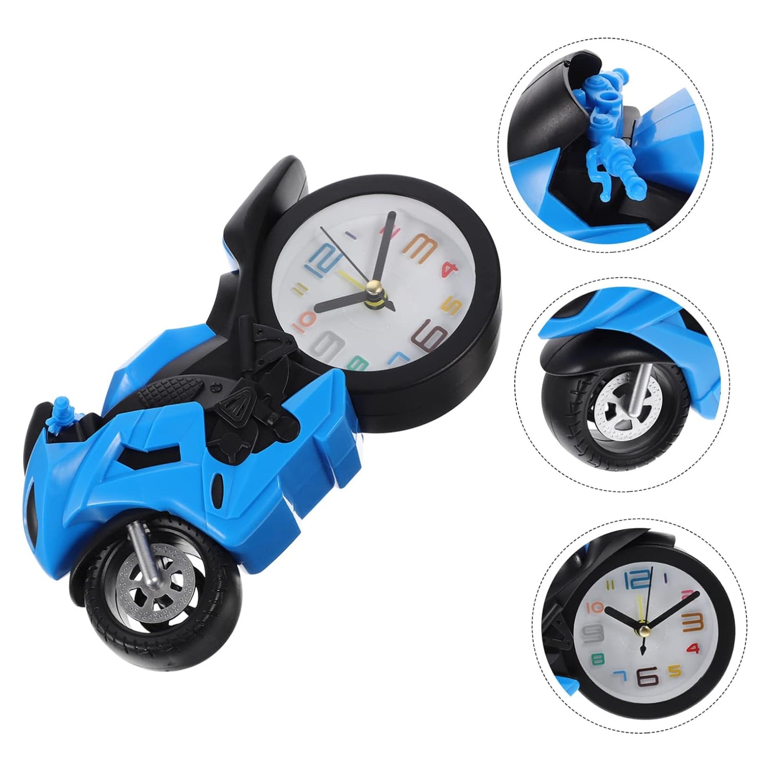 Fashioned Alarm Clock Novelty Retro Motorcycle / Motorbike Engine Style Clocks Alarm Clock Desktop Decoration Kids Gift - Bhavnagar Deodap