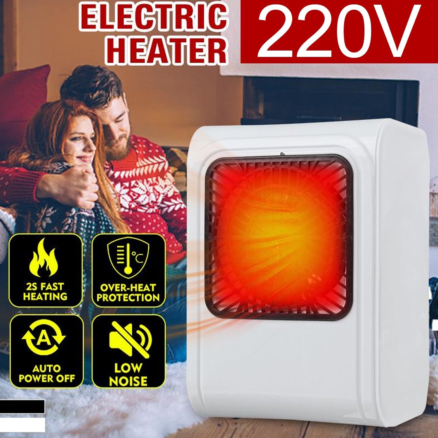 Room Heater 220V Brown Box Heater For Office & Bedroom Use Heater - Bhavnagar Deodap