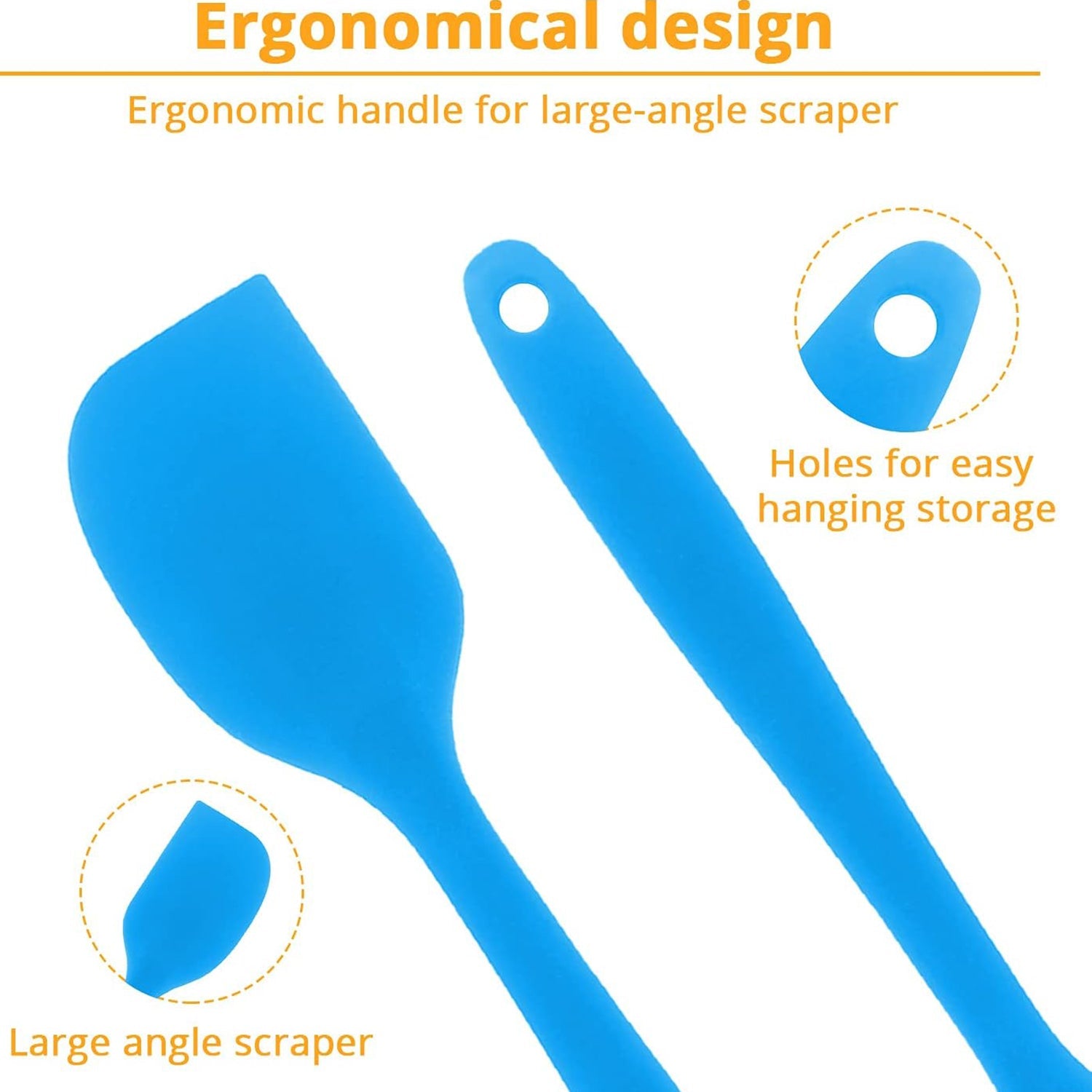 Silicone Spatula, Heat Resistant Spatulas, Dough Scraper, Kitchen Spatula, Silicone Dough Scraper, For Cooking and Baking - Bhavnagar Deodap