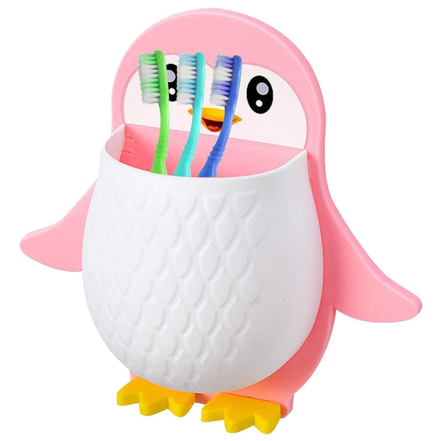 Penguin Storage Box, Adhesive Remote Case, Electric Toothbrushes Holder, Universal Controller Holder, Wall Nightstand, Office Plastic Wall Mount - Bhavnagar Deodap
