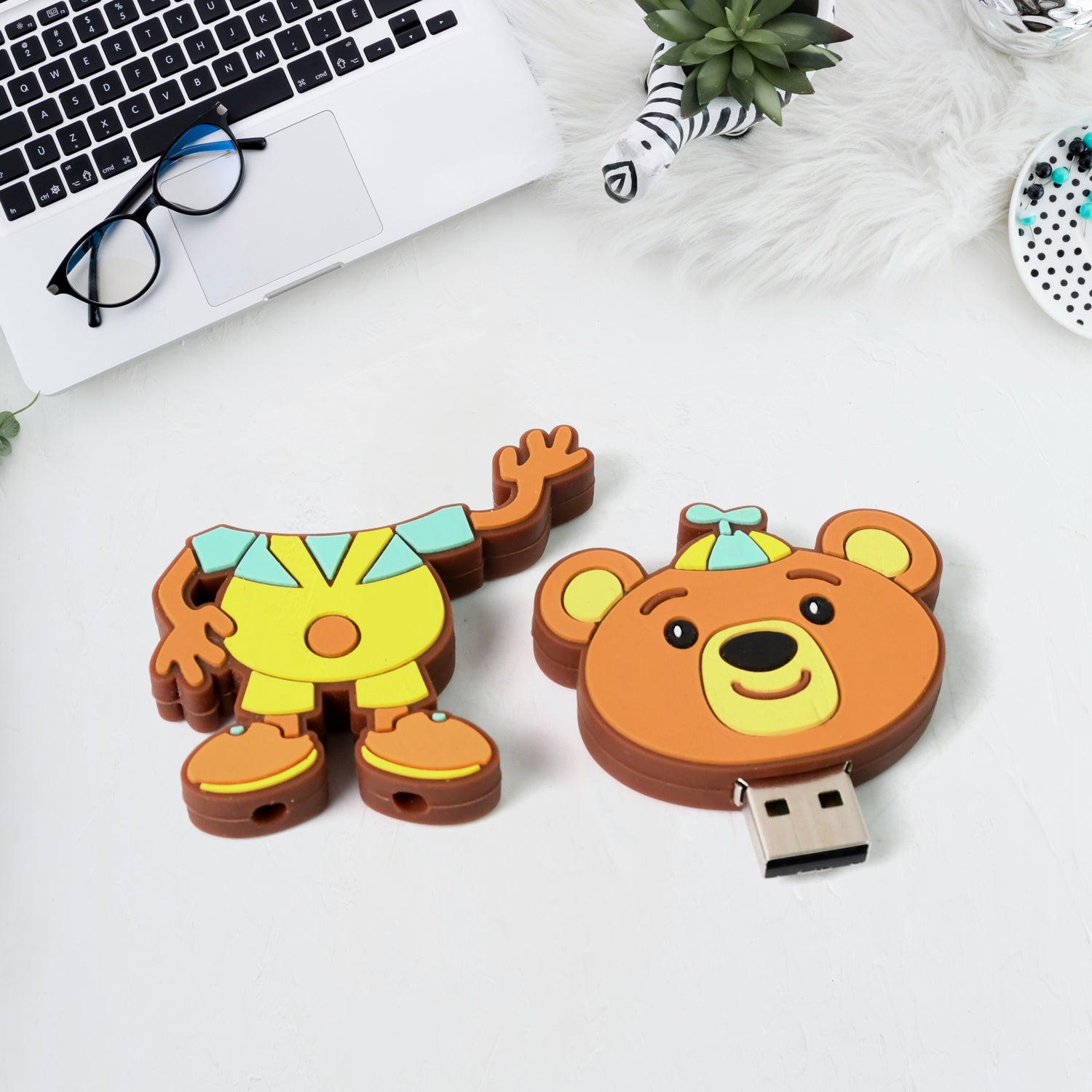 Portable Cartoon Shape Silicone USB Pen drive / Flash disk (15 GB With Baby Rhymes Song / 1 Pc) - Bhavnagar Deodap