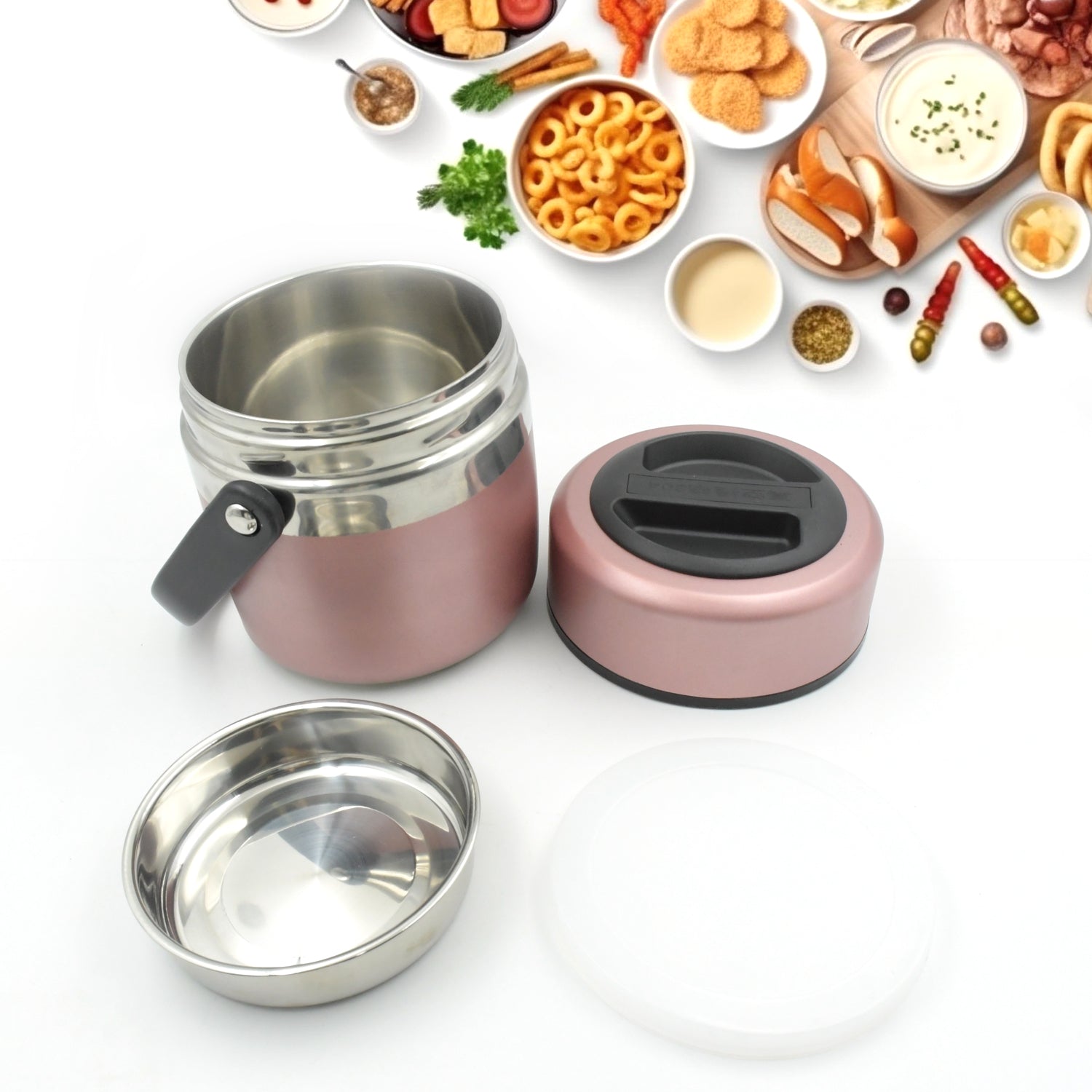 Leak-Proof Thermos Flask: Keeps Food Hot & Fresh (Stainless Steel, Multi-Color) - Bhavnagar Deodap