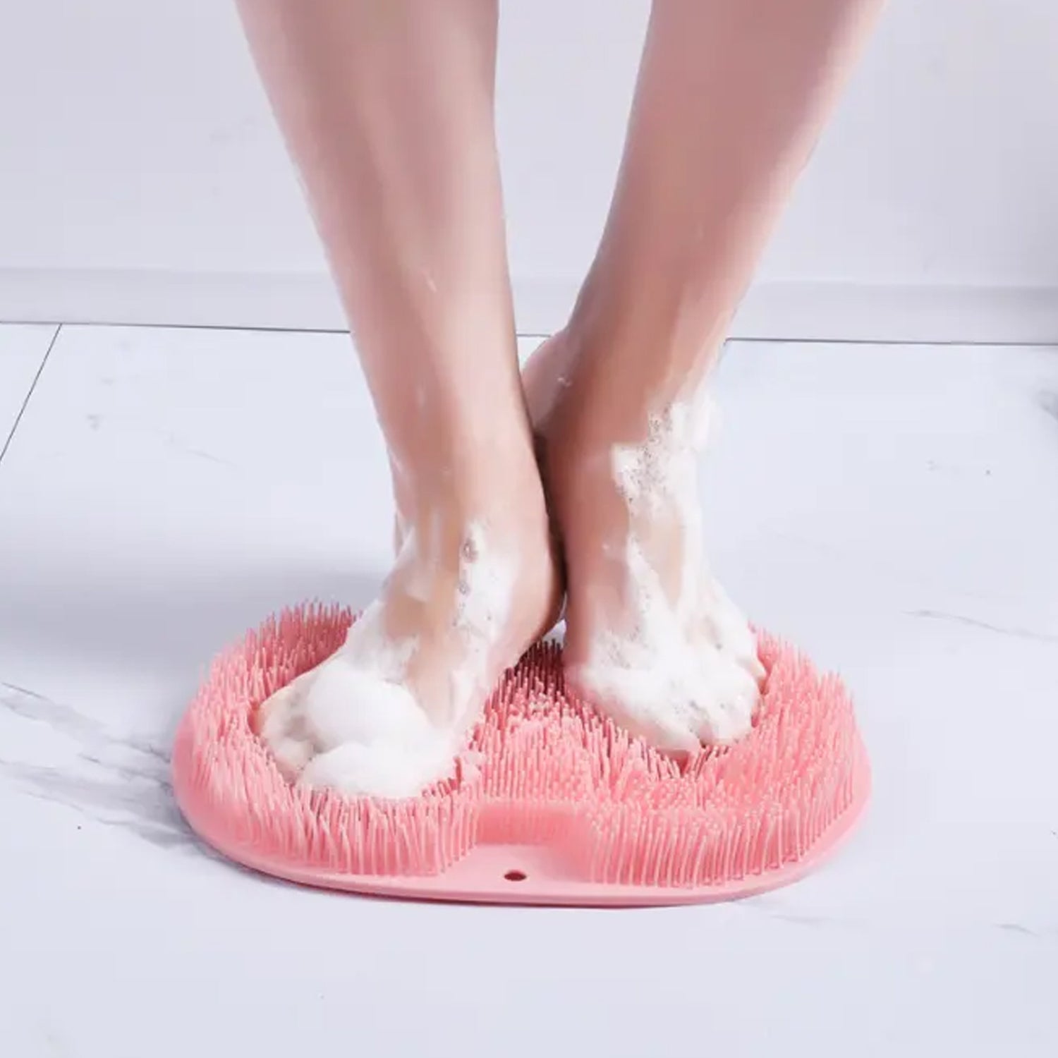 Silicone Bath Massage Cushion with Suction Cup, Shower Foot Scubber Brush Foot Bath Mat Scrubber, Anti-Slip Exfoliating Dead Skin Massage Pad Lazy Wash Feet Bathroom Mat - Bhavnagar Deodap