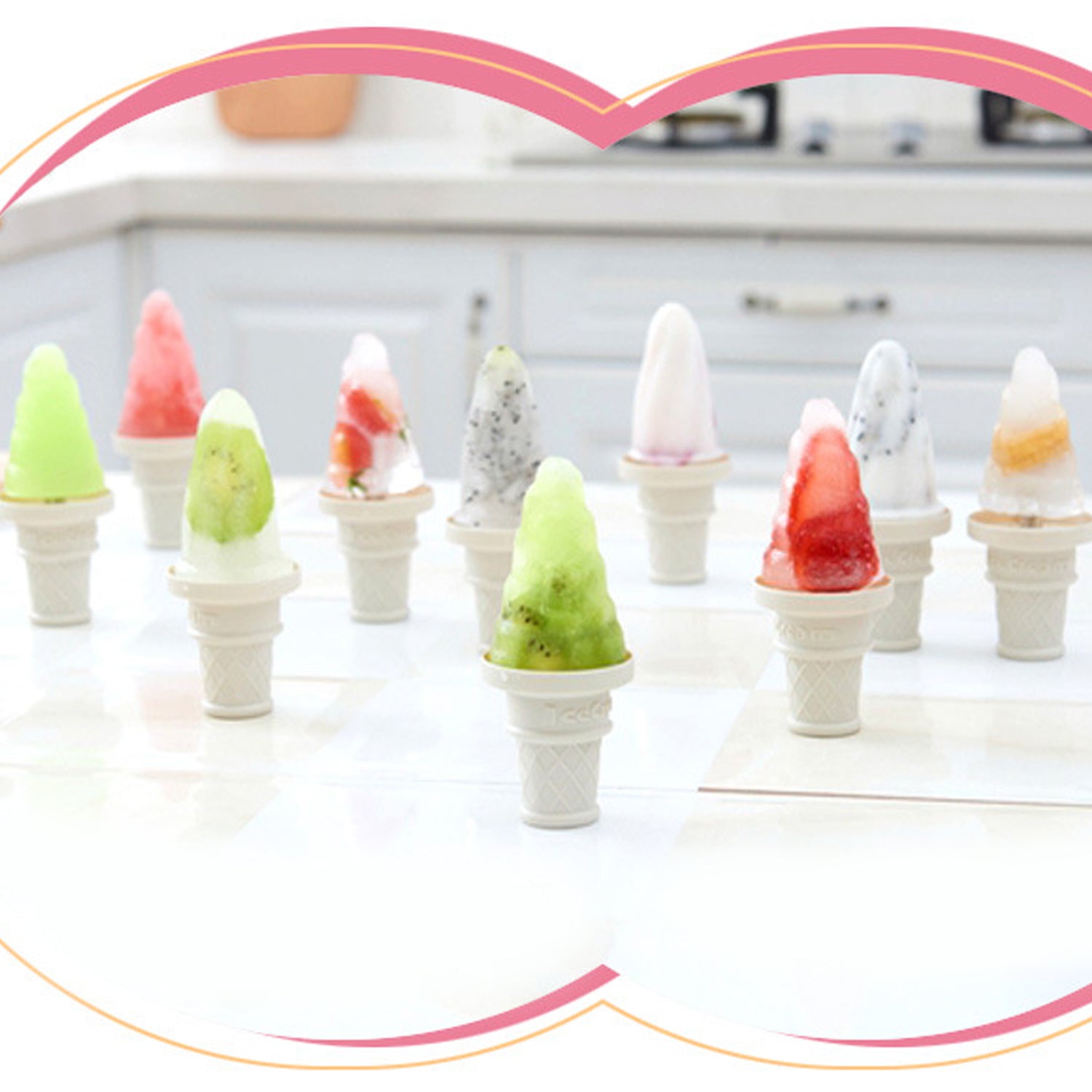 6 Pc ice candy maker Ice Cream Mold used for making ice-creams in all kinds of places including restaurants and ice-cream parlours etc. - Bhavnagar Deodap