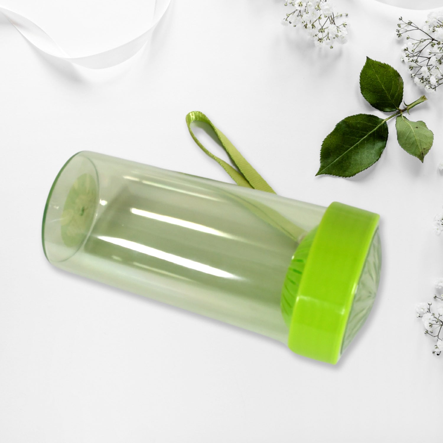 Premium Transparent Plastic water bottle With Dori Easy to Carry leakproof BPA-free, water Plastic water bottle for children, Home, School (1 Pc) - Bhavnagar Deodap