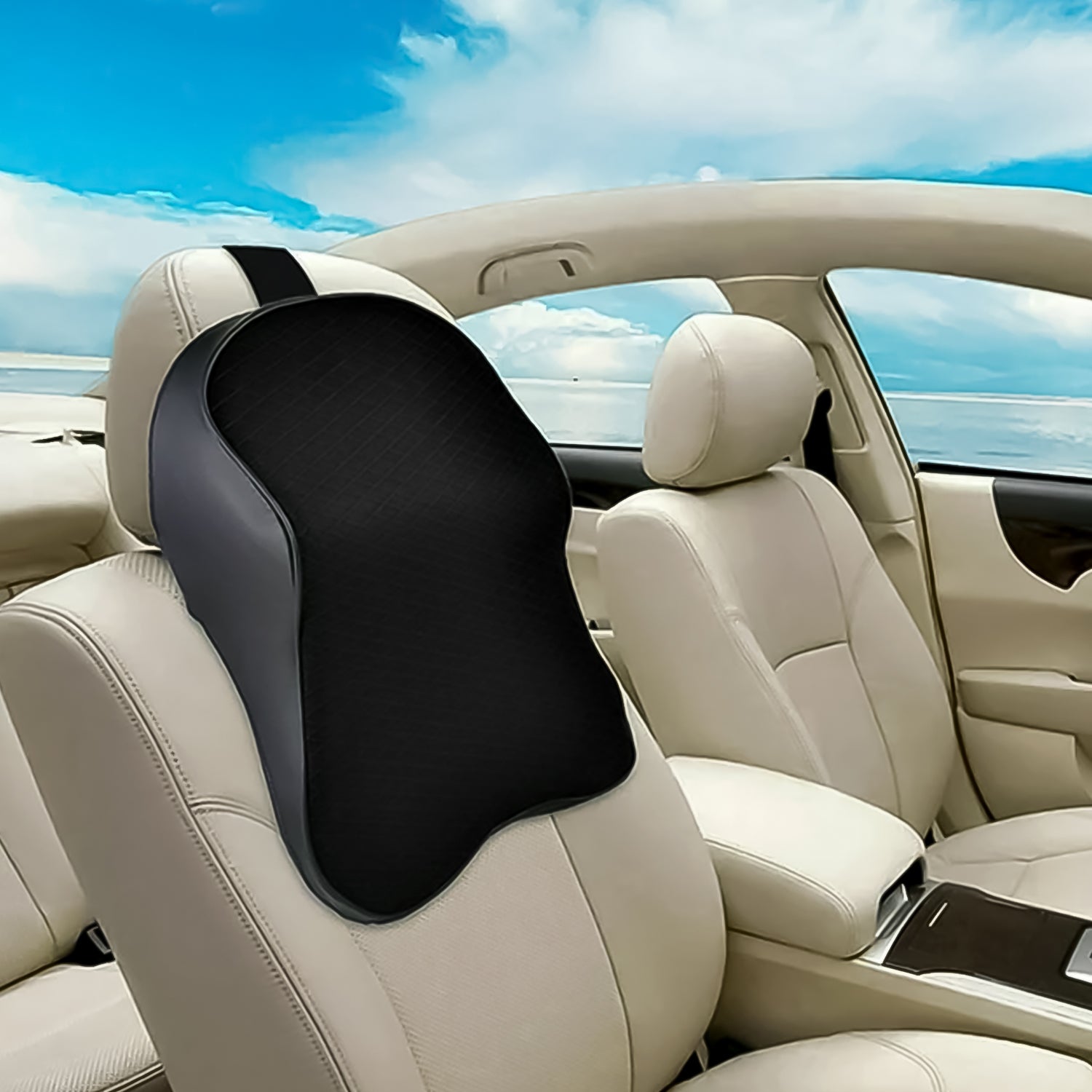 Car Neck Pillow Car Neck Headrest Pillow Memory Foam Car Accessories Cushion Car Seat Head Support Neck Protector Car Seat Neck Pillow, for Driving (1 Pc) - Bhavnagar Deodap