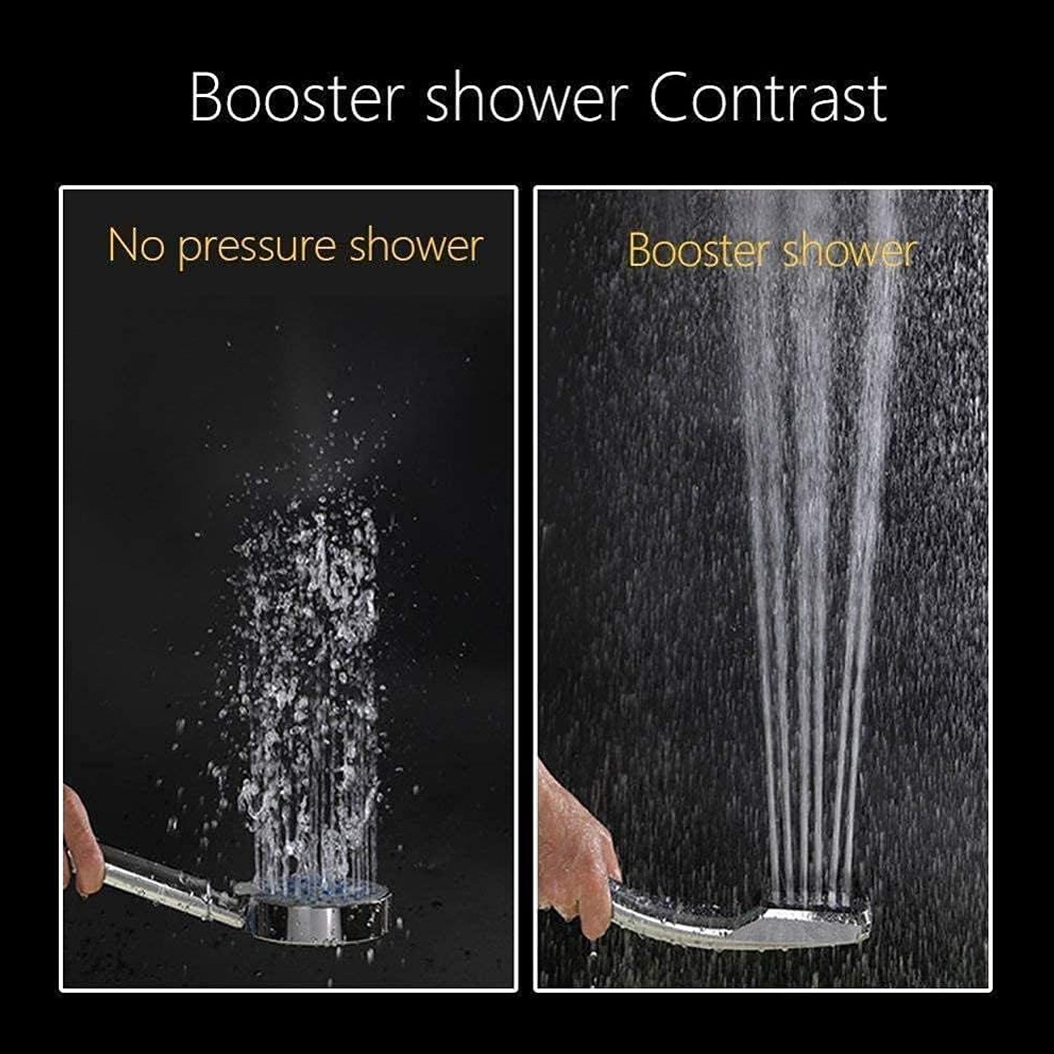 High Pressure Shower Head,Wenini 300 Holes Handheld Showerhead Powerful Boosting Spray Bath Water Saving For Bathroom (1 Pc) - Bhavnagar Deodap