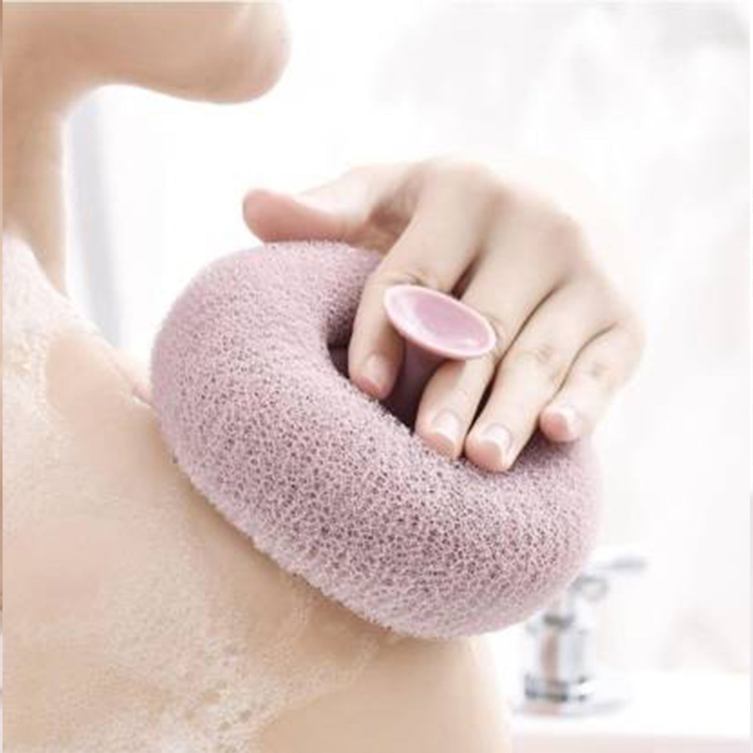 Super Soft Bath Sponge Flower Suction Cup Bath Sponges for Shower Women Men Foam Loofah Sponge Exfoliating Bath Sponge Body Washer Reusable loofah Massage Bath (1 pc) - Bhavnagar Deodap