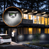 6 LED Solar Powered Wall Mount Fence Light with Honeycomb Shade Design (2 Pc Set)