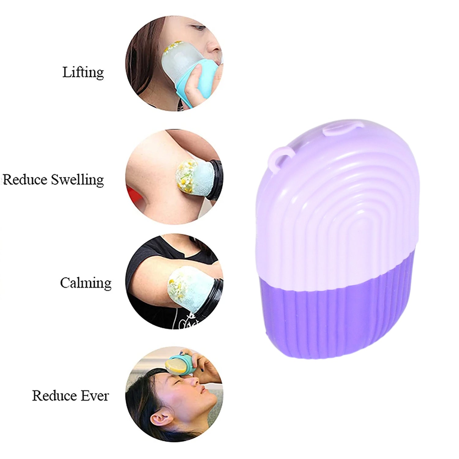 BEAUTY ICE ROLLER FOR FACE MASSAGER & EYE REUSABLE FACE ROLLERS FACIAL ROLLER ( Purple Color) - Bhavnagar Deodap