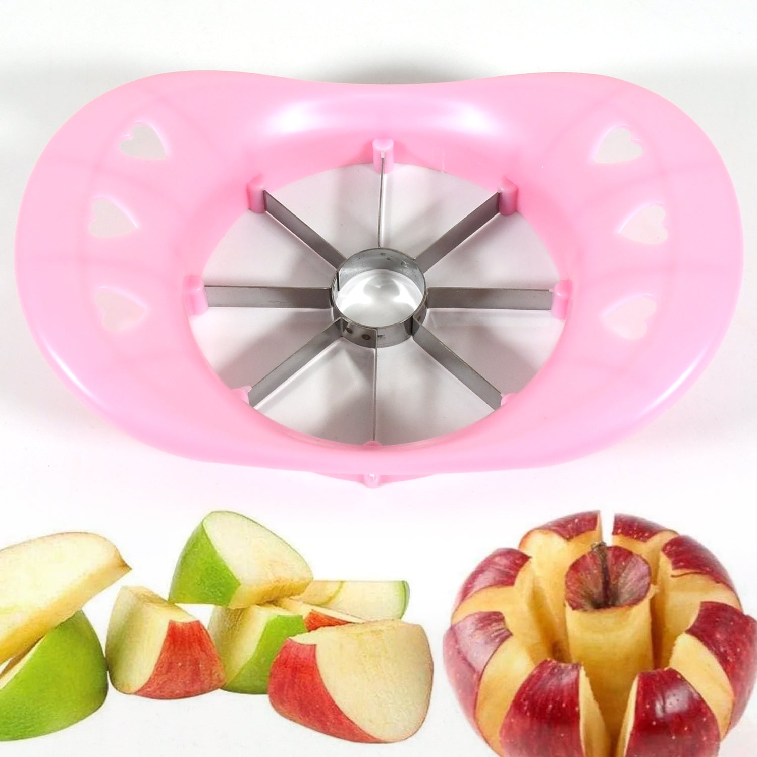 Multi Purpose Fruit Slicer Apple Cutter Regular With 8 Stainless Steel Blades Apple Slicer (1 Pc) - Bhavnagar Deodap