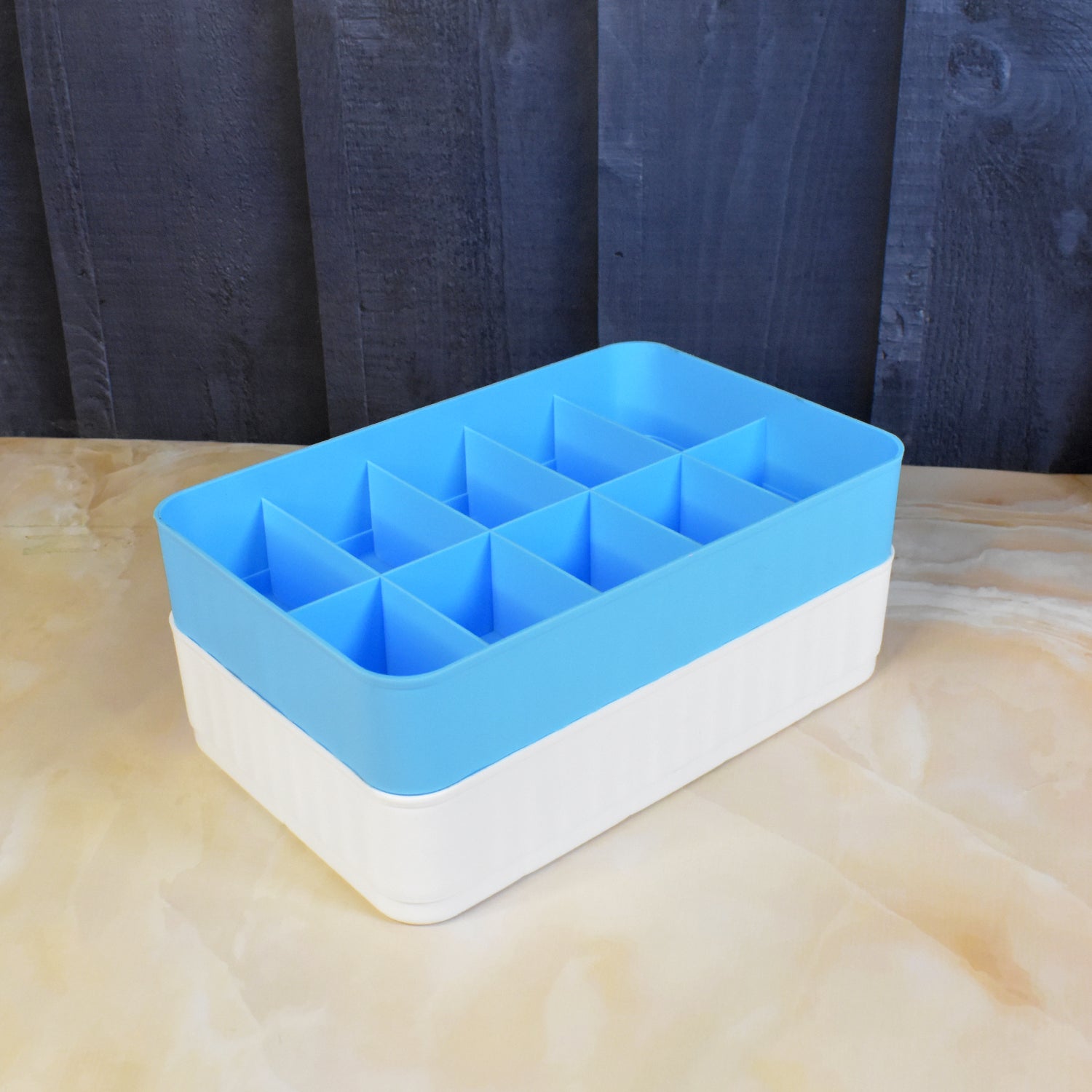 Multi-Function Desktop Drawer Storage Box 10 Grid Underwear Socks Box (2 Pc Set) - Bhavnagar Deodap
