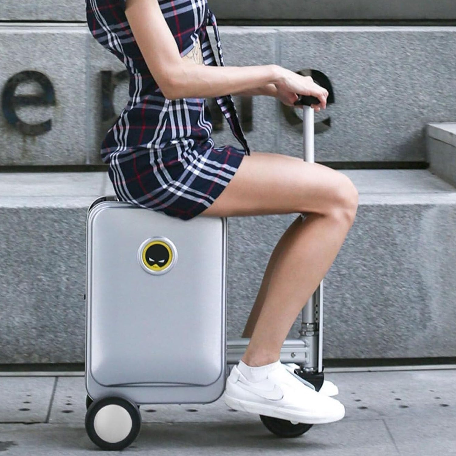Electric suitcase smart driving luggage electric suitcase scooter with removable battery speed (1 Pc) - Bhavnagar Deodap