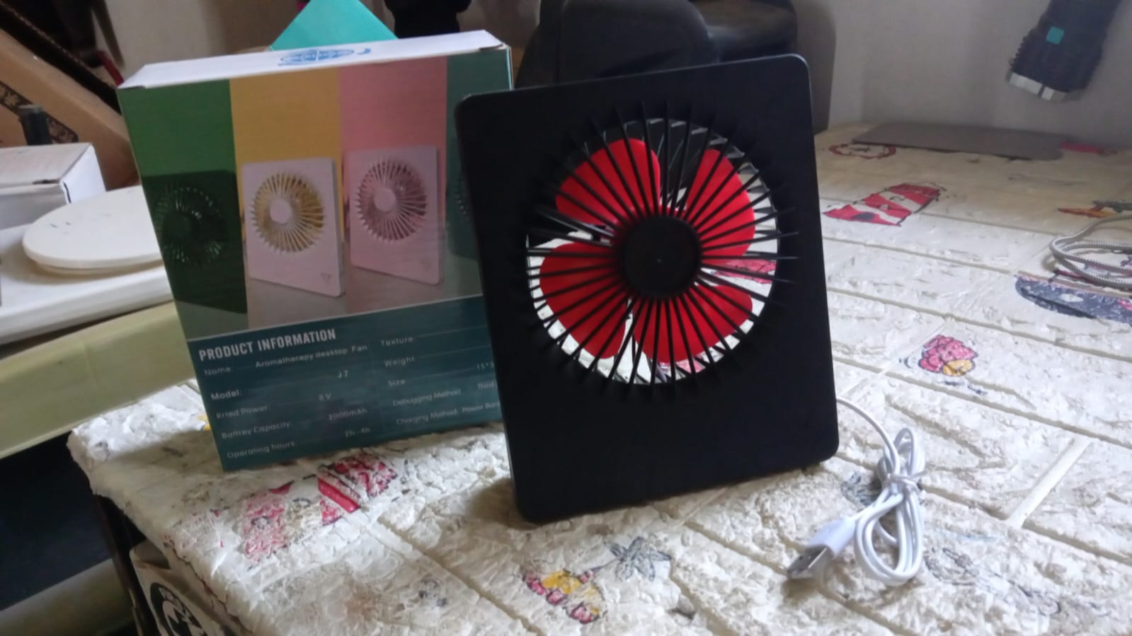 PORTABLE DESK FAN TABLE FAN 1 STEP SPEED SETTING FAN PERSONAL DESK FAN SUITABLE FOR OFFICE ,SCHOOL & HOME USE - Bhavnagar Deodap