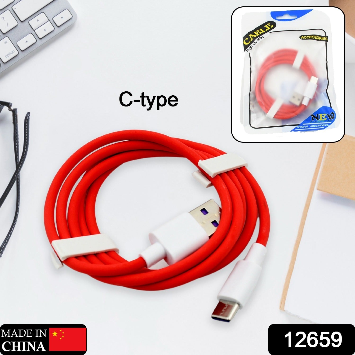 Data Transfer Cable For All C Type Mobile Use - Bhavnagar Deodap