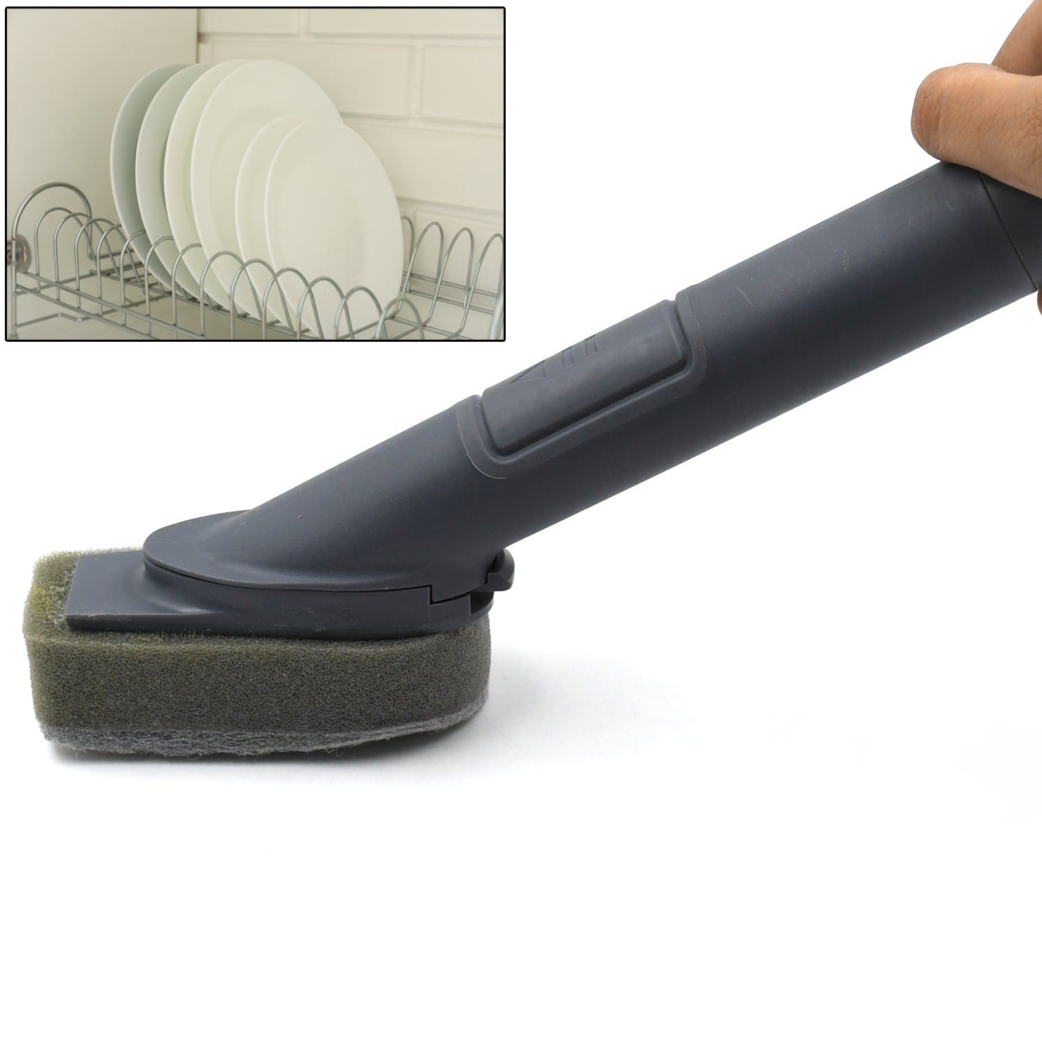 Cleaning Brushes Set, Scrub Brush Bathroom Brush, Long Handle Liquid Dispenser Pot Washing Brush - Bhavnagar Deodap