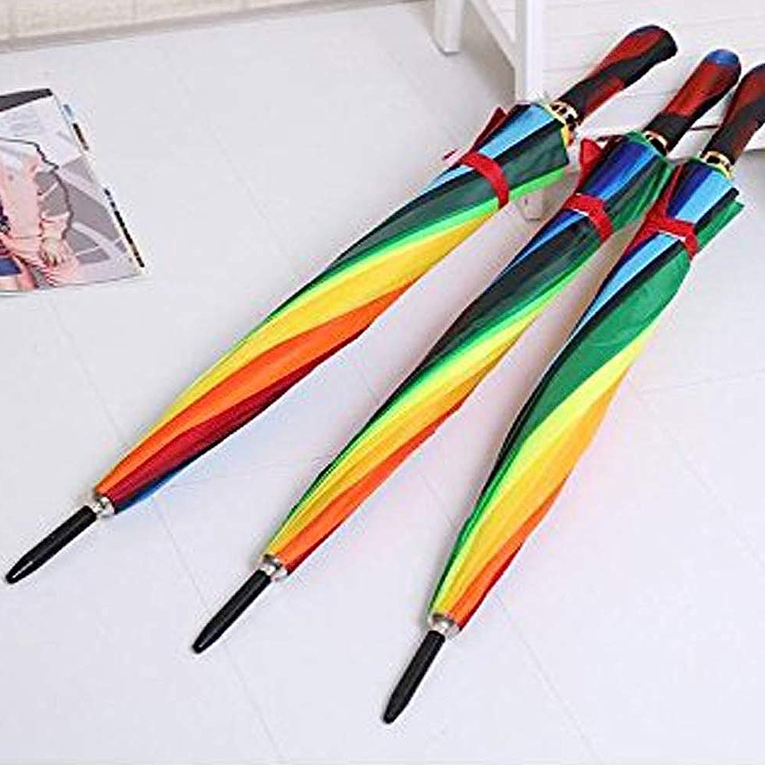 Rainbow Umbrella for Men & Women (Multicolor) - Bhavnagar Deodap