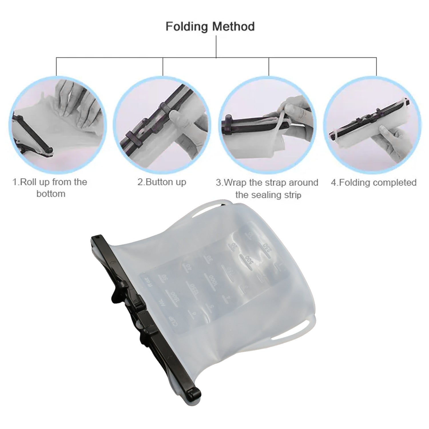 Reusable Silicone Food Storage Bag Set Leakproof Lock Reusable Flat Bottom Freezer Bags, Sandwich Bags, Silicone Food Grade Kids Snack Bags, BPA Free Microwave Dishwasher Safe (1 Pc) - Bhavnagar Deodap