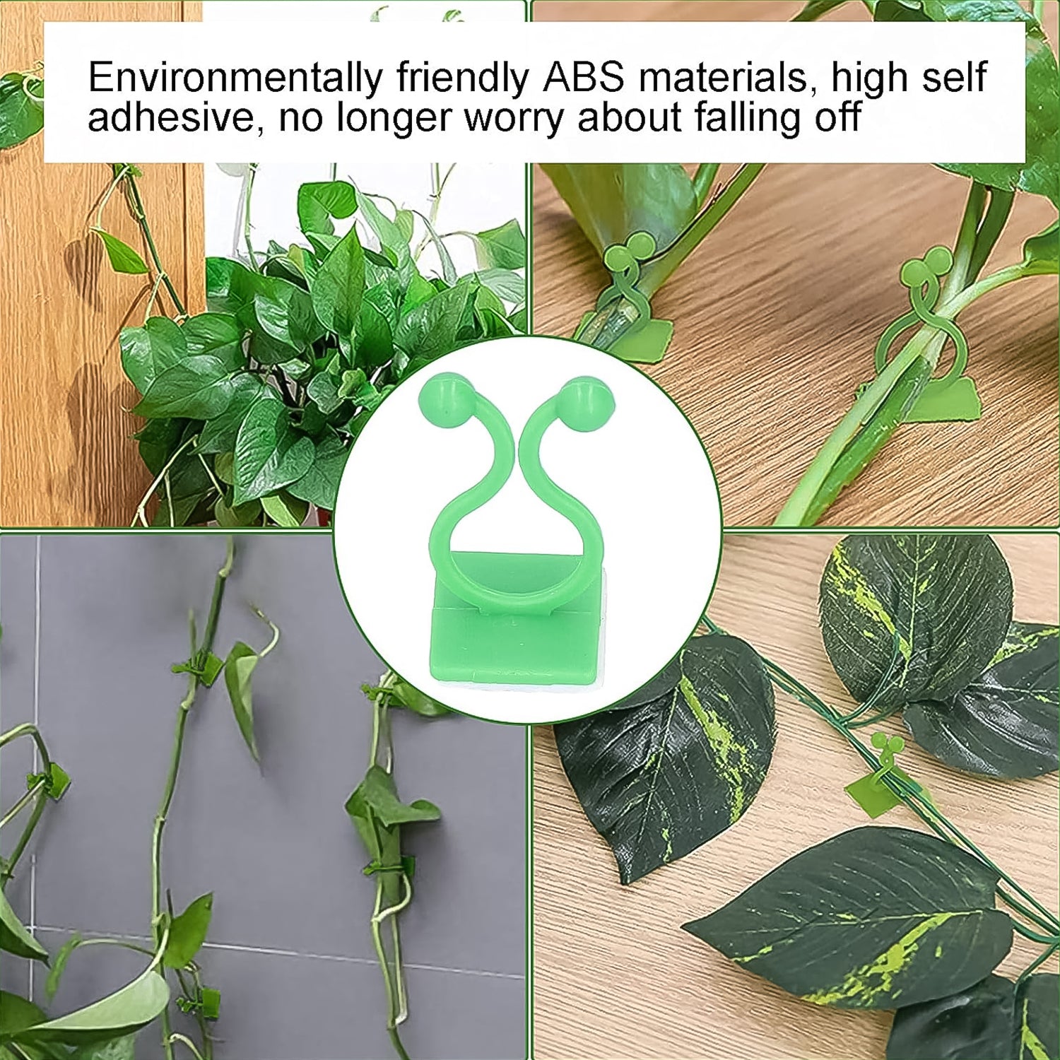 Plant Climbing Wall Fixture Clip Self-Adhesive Hook (100 Pcs Set) - Bhavnagar Deodap