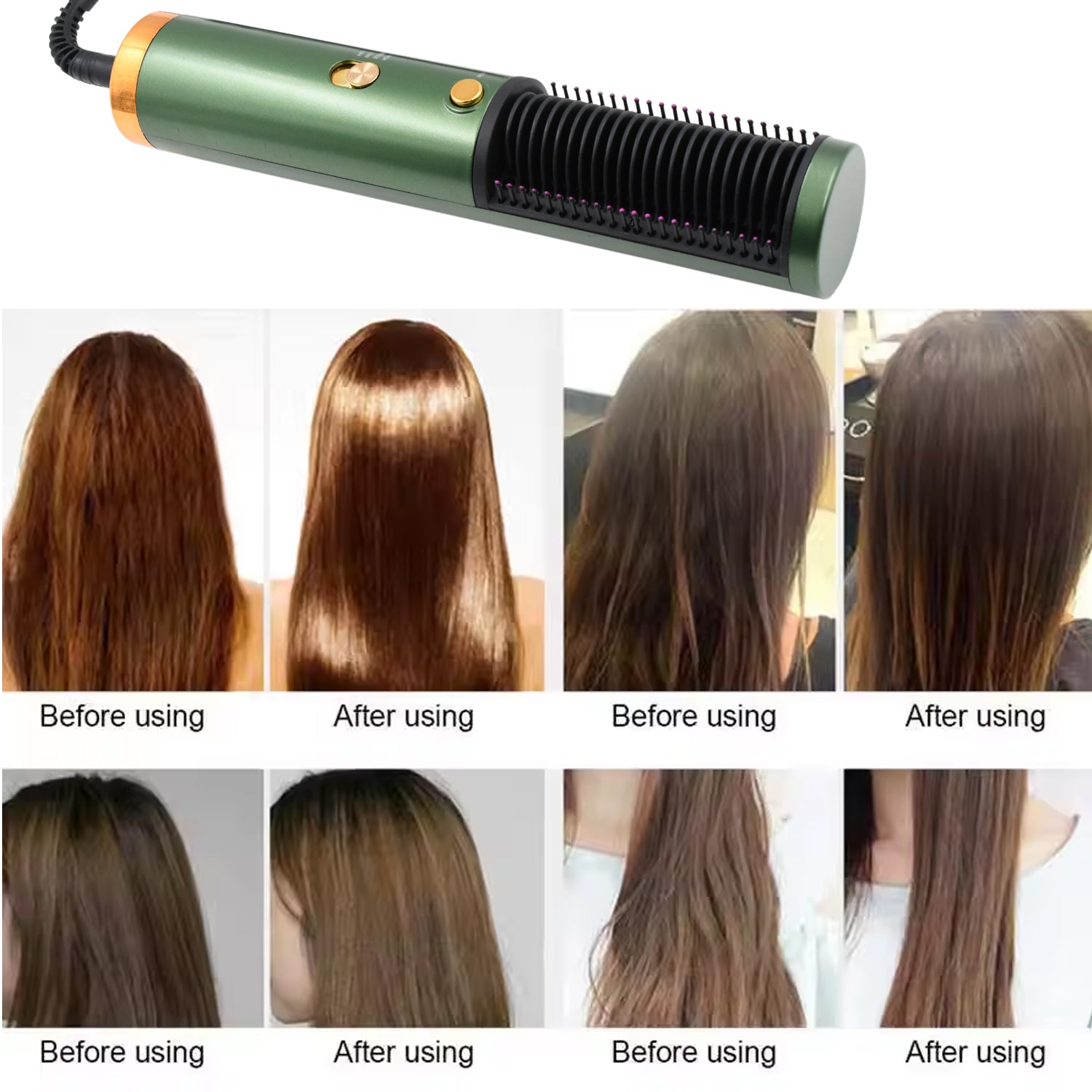 Hair Straightener Comb, Anti Scald Hot Comb Negative Ion Hair Straightener Brush Straightener 3 Gear Constant Temperature for Quick and Professional Hair Salon at Home (1200w) - Bhavnagar Deodap