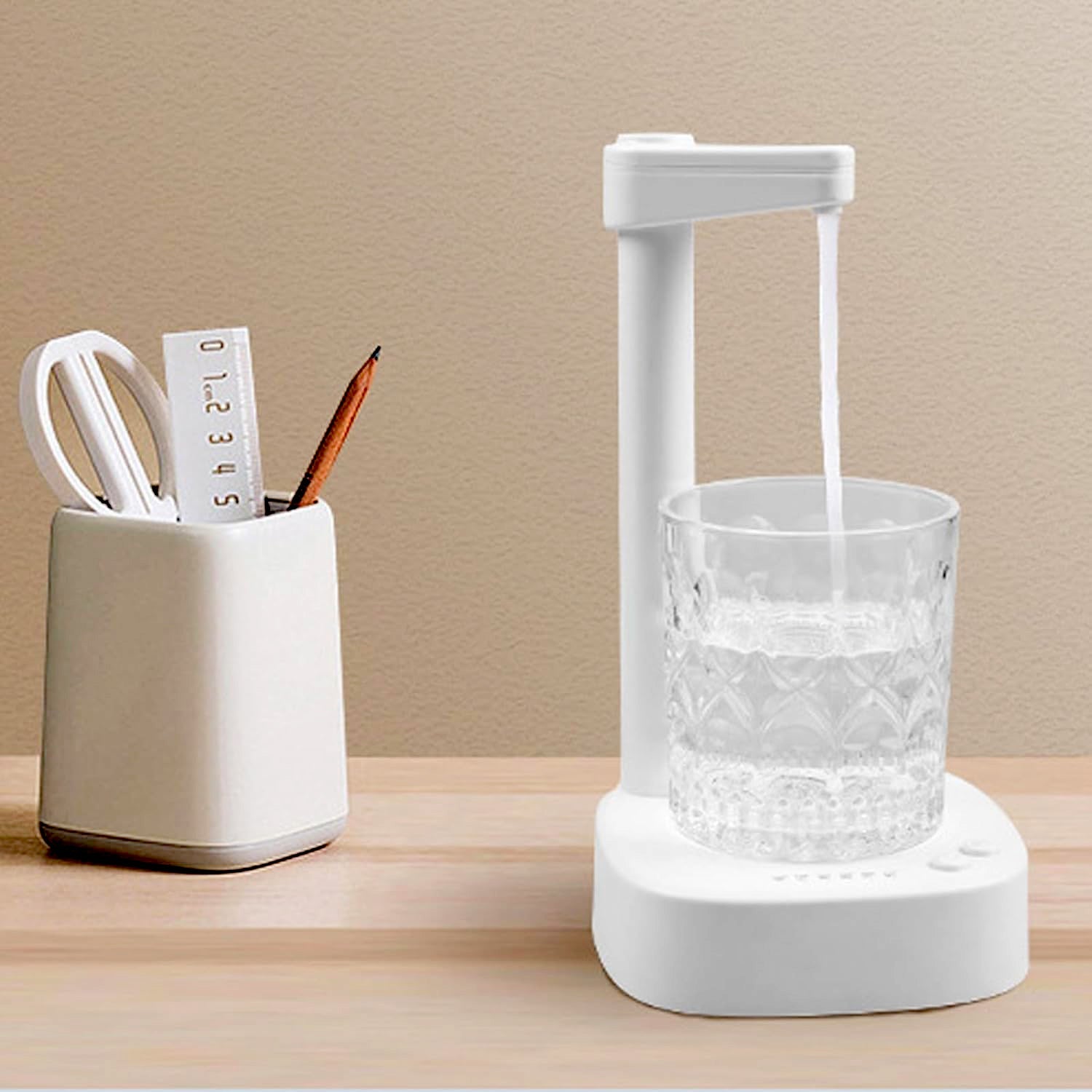 USB Charging, Desktop Water Bottle Dispenser, Intelligent Desktop Water Pump With Small Pipe, One Button Operation, Smart Table Bedside Water Dispenser, Desk Water Dispenser for Home, Office, Outdoor, Camping - Bhavnagar Deodap