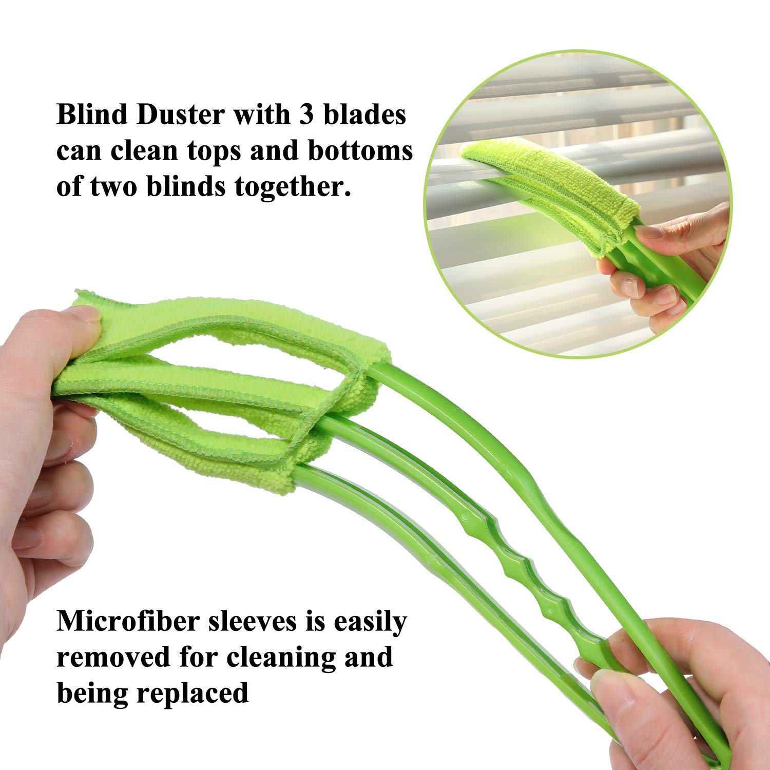 Window Blind Cleaner Duster Brush with Microfiber Sleeves - Blind Cleaner Tools for Window Shutters Blind Air Conditioner Jalousie Dust - Bhavnagar Deodap