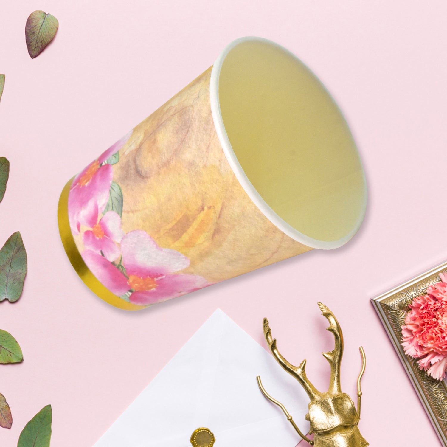 Disposable Paper Cups, Disposable Tea, Coffee Cups (24 Pcs Set / Mix Color & Design) - Bhavnagar Deodap