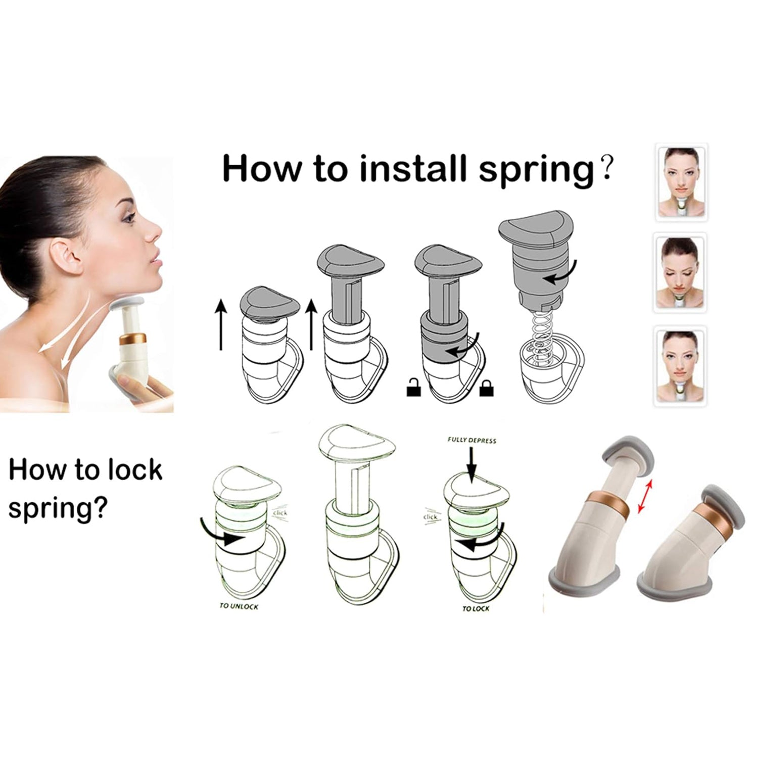 Double Chin Up Massager & Jawline Exerciser (1 Pc) - Bhavnagar Deodap